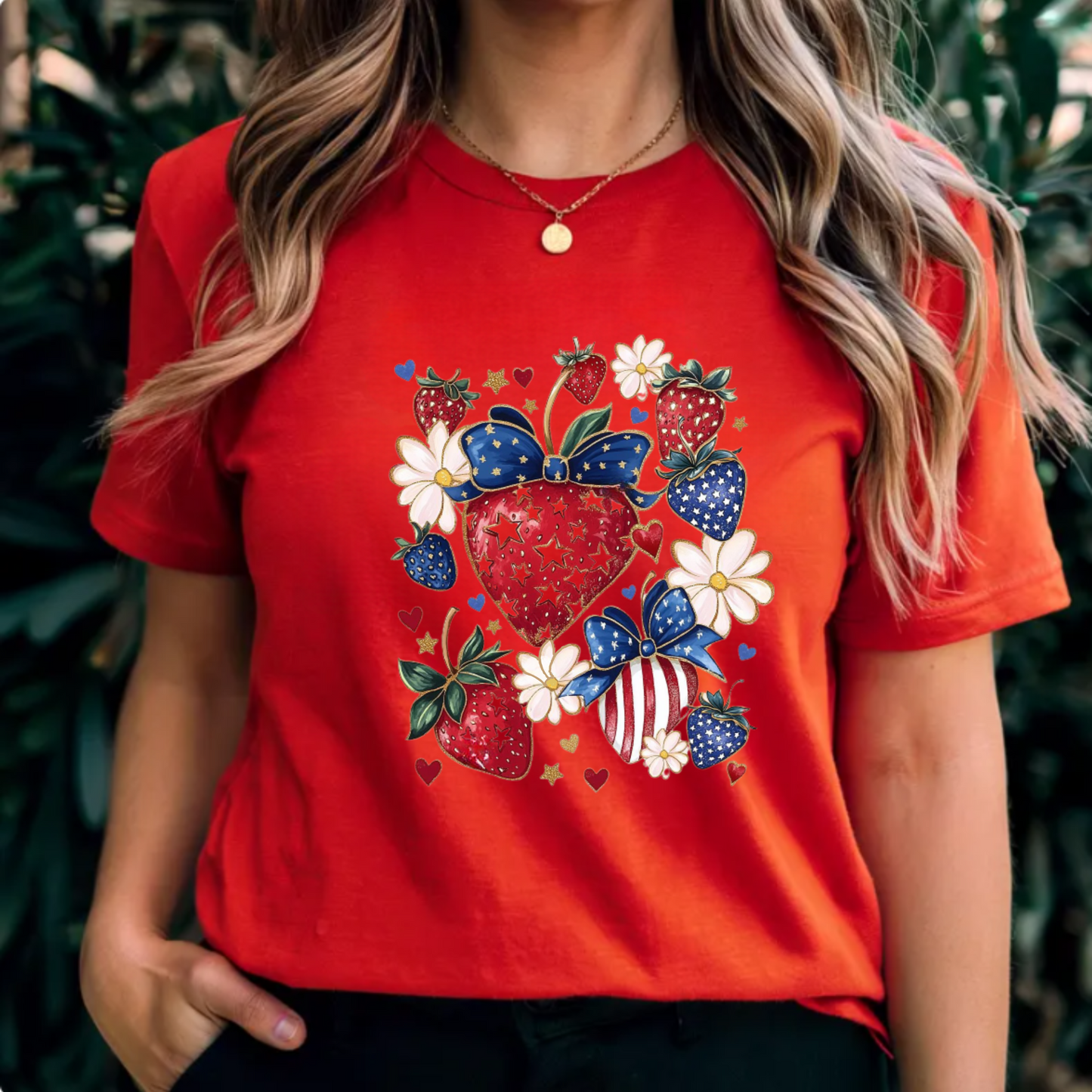 Strawberry 4th of July Tee
