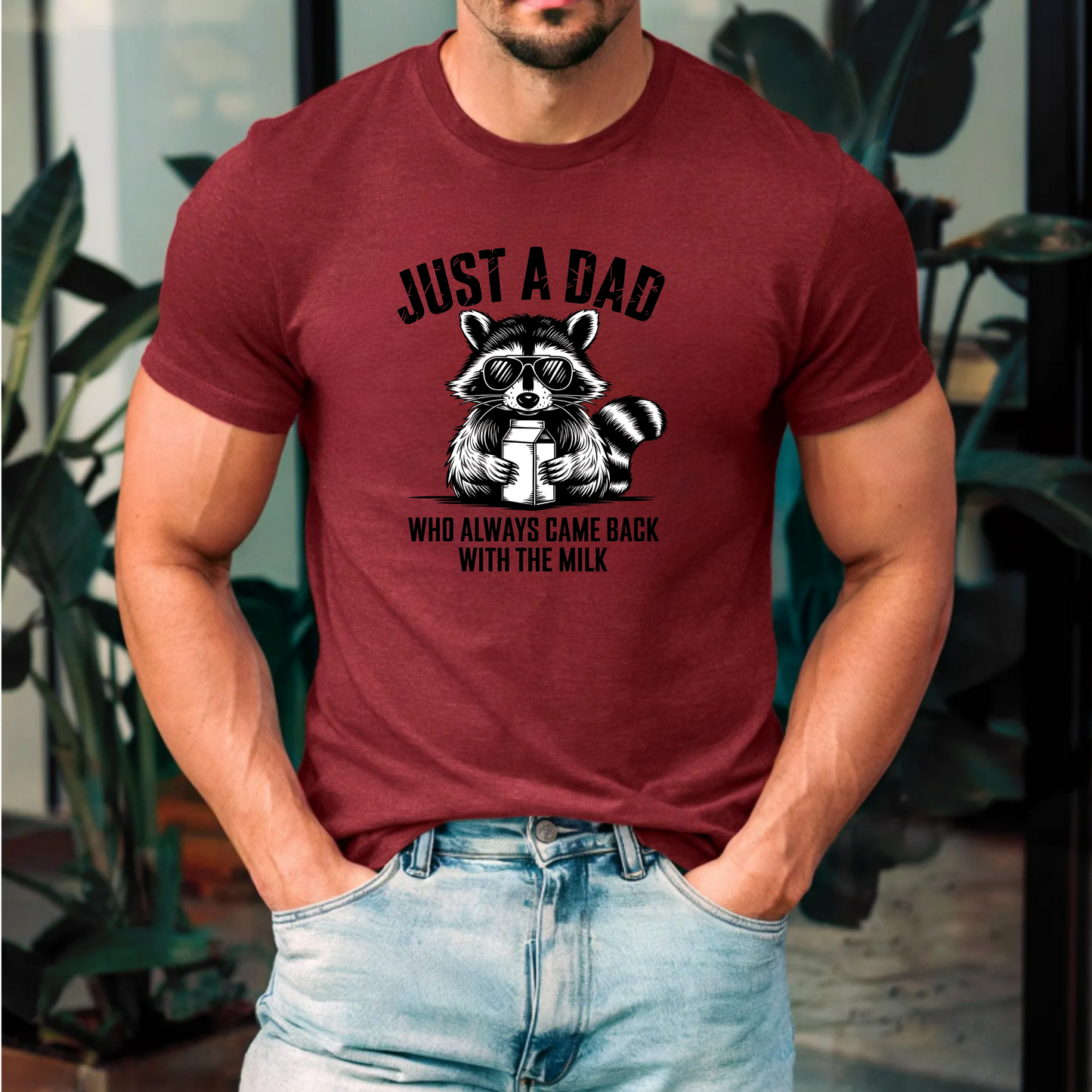 Just a dad who always come back with the milk T-Shirt