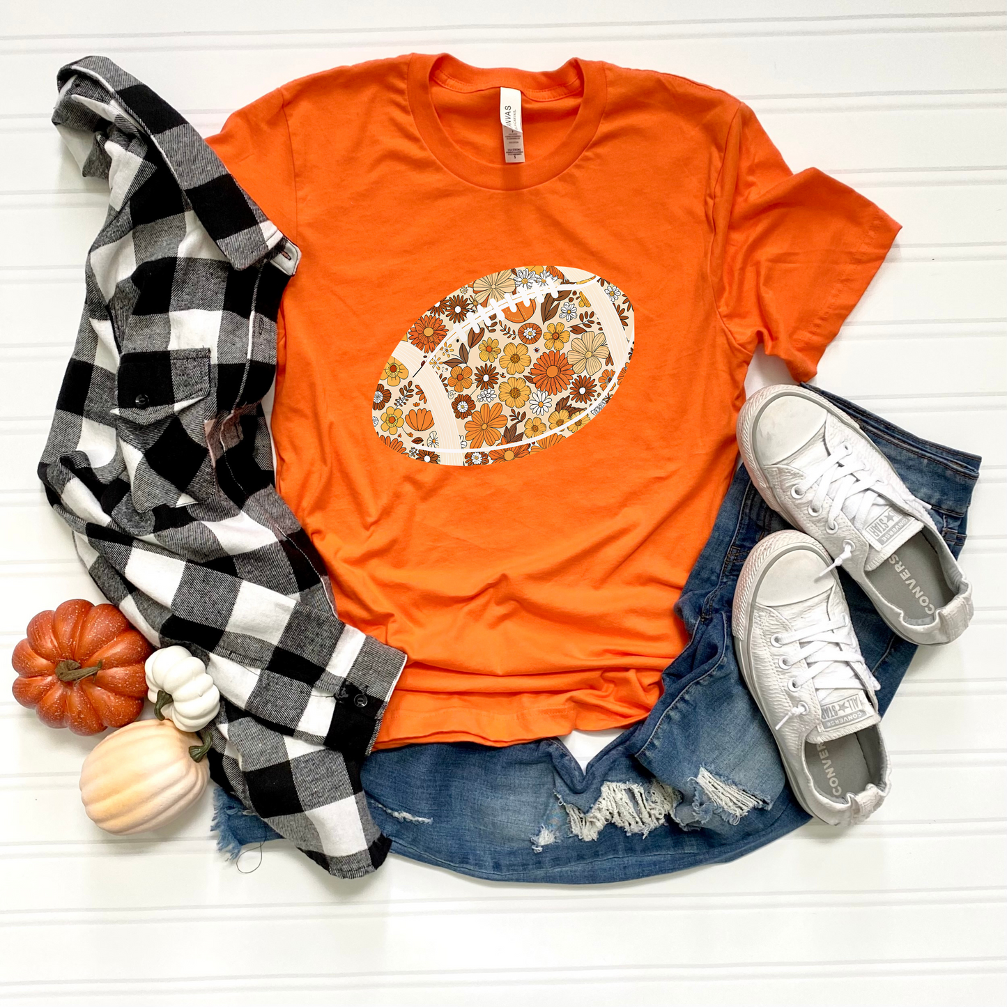 Retro floral football png