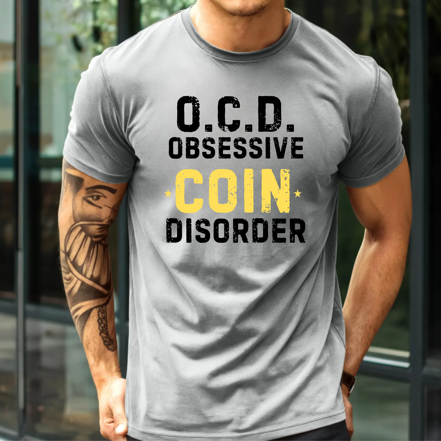 Funny Numismatic Unisex Tee - O C D Obsessive Coin Disorder Shirt
