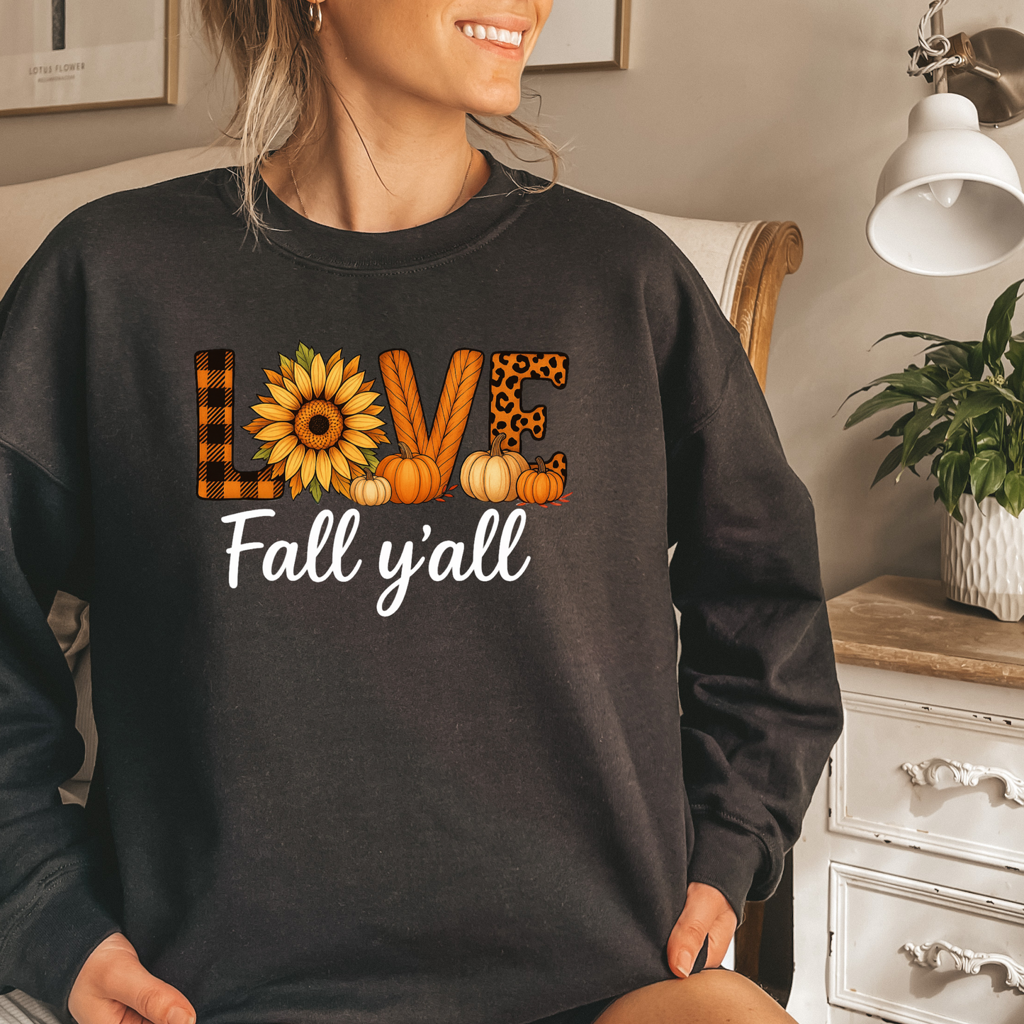 Fall Vibes Crewneck Sweatshirt - Love Fall y'all