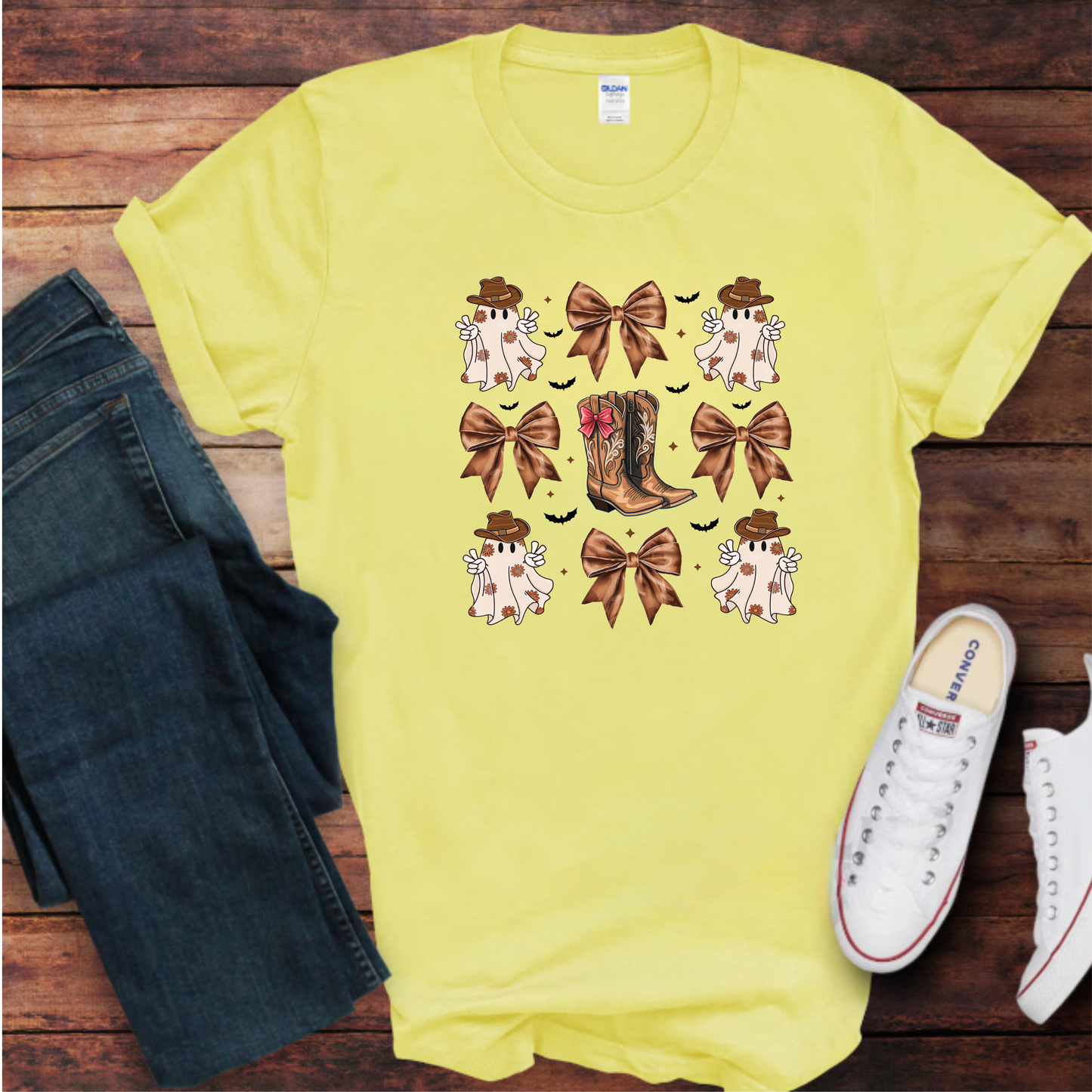 Western Ghosts and Boots Halloween T-Shirt