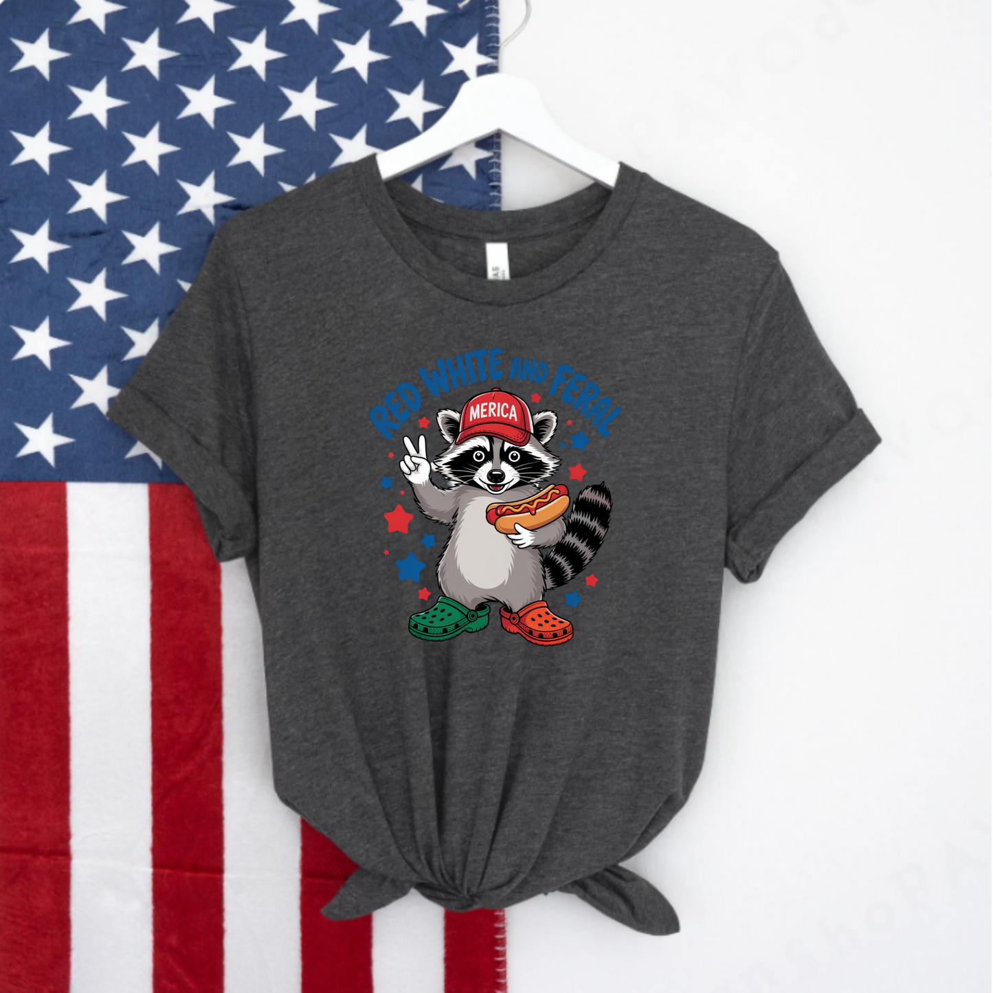 Red, white, and feral png digital download