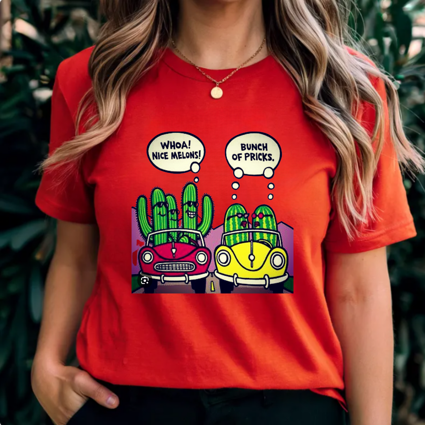 Funny Unisex Tee - Nice Melons Bunch of Pricks Design