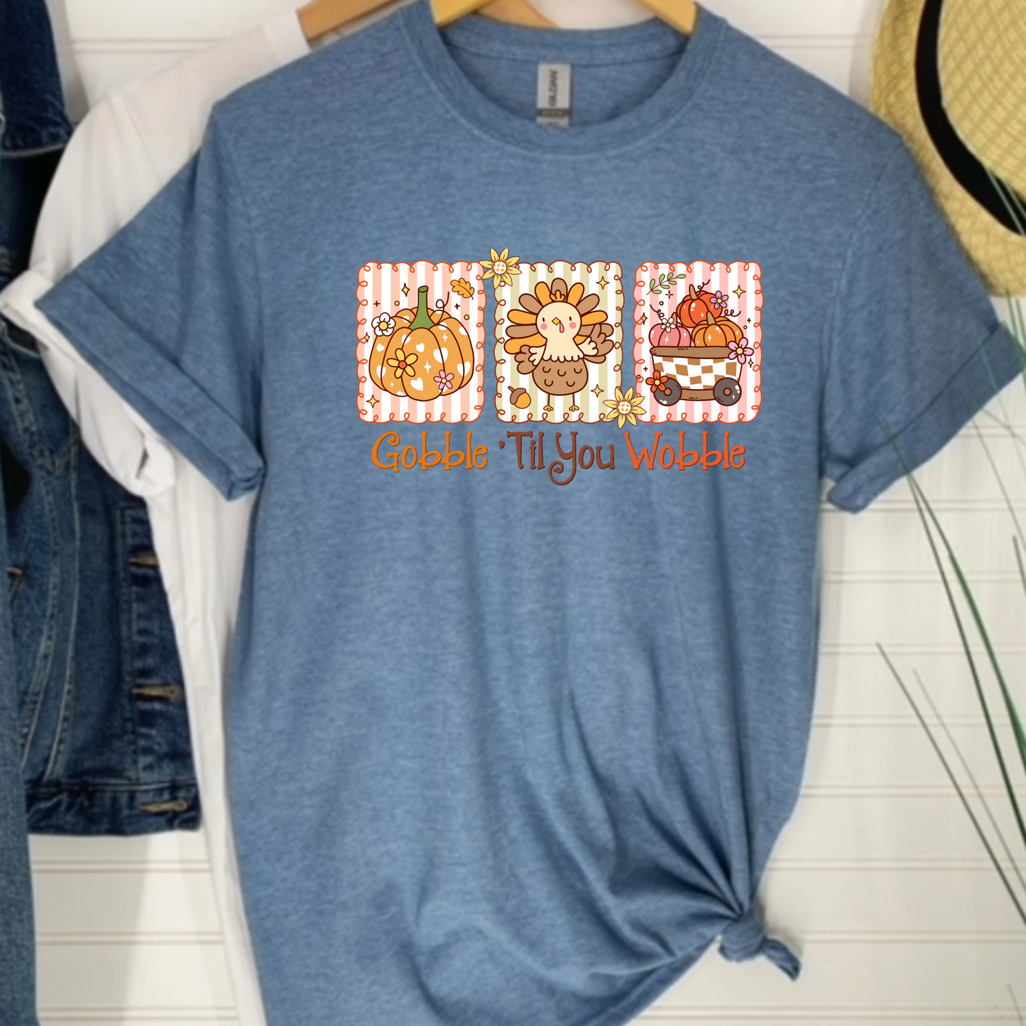Thanksgiving Unisex T-Shirt Gobble til you wobble