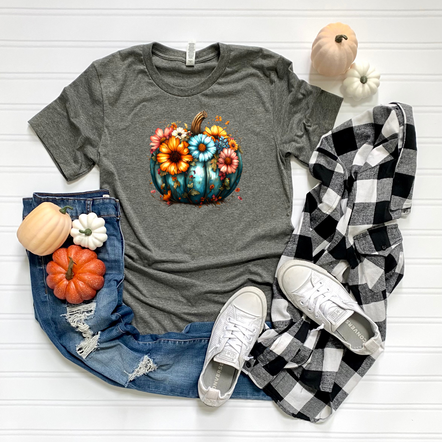 Floral Pumpkin T-Shirt