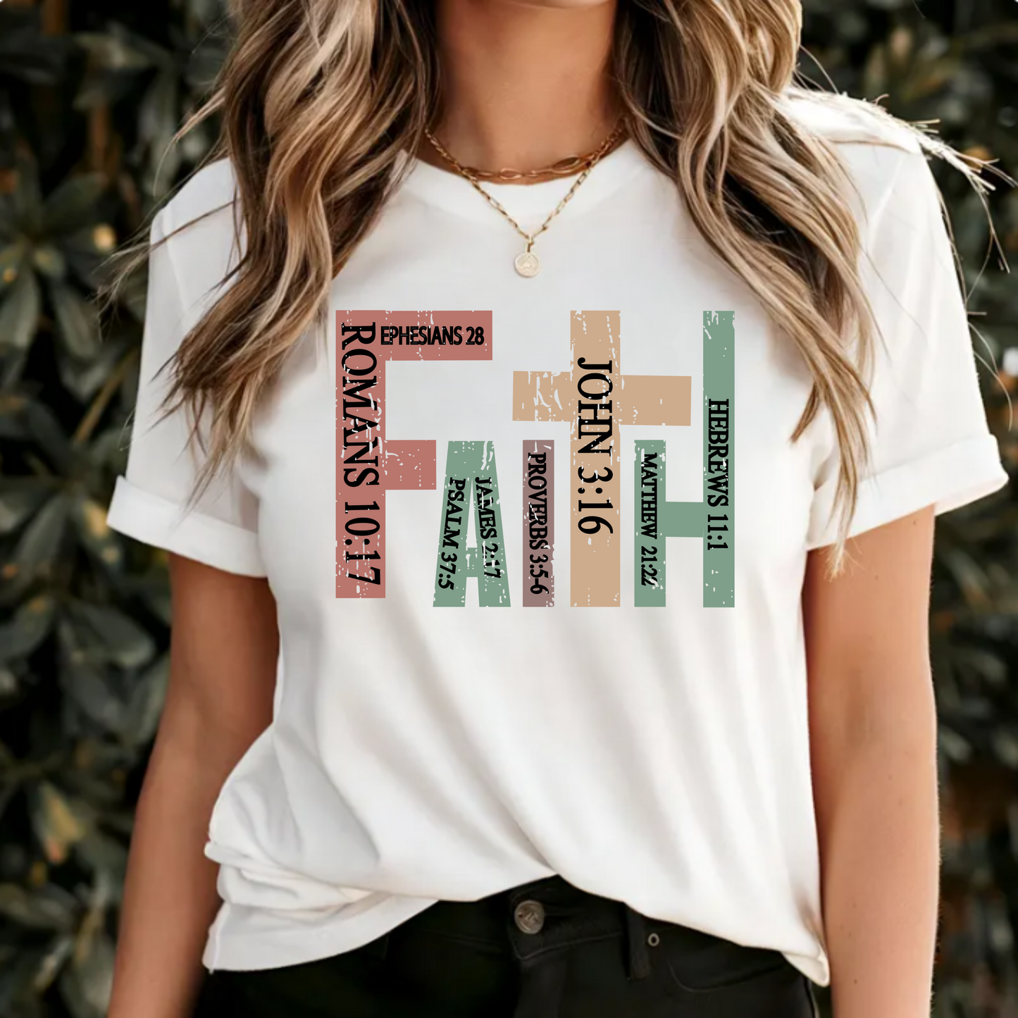 Faith Christian T-Shirt with Bible Verses