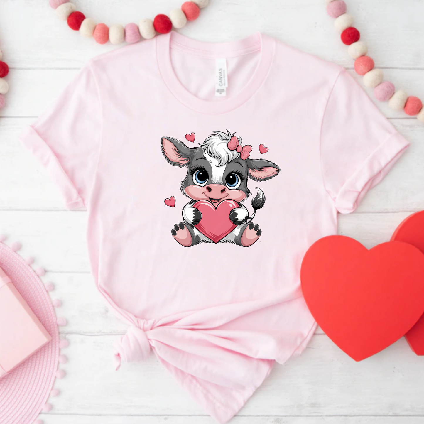 Cute Valentines Day Cow png