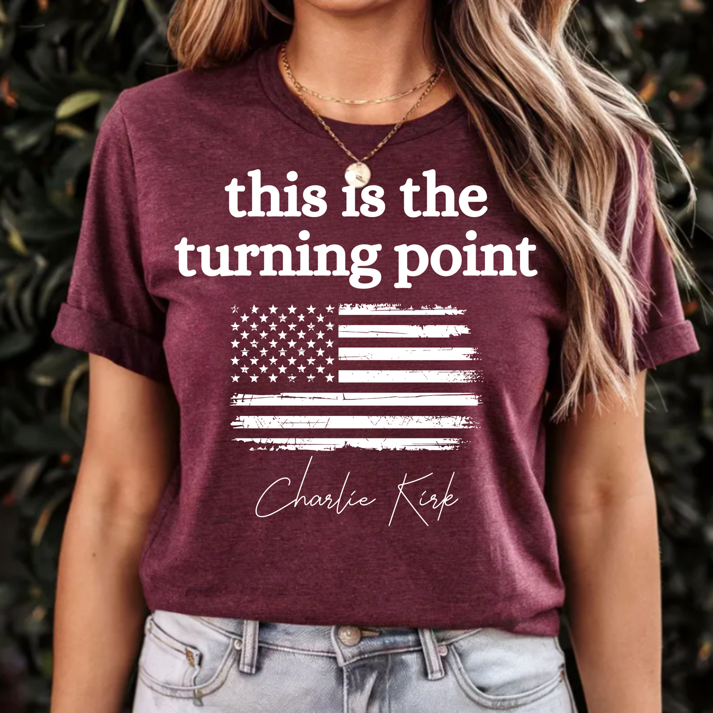 Unisex T-Shirt - 'Turning Point' Charlie Kirk Quote Tee