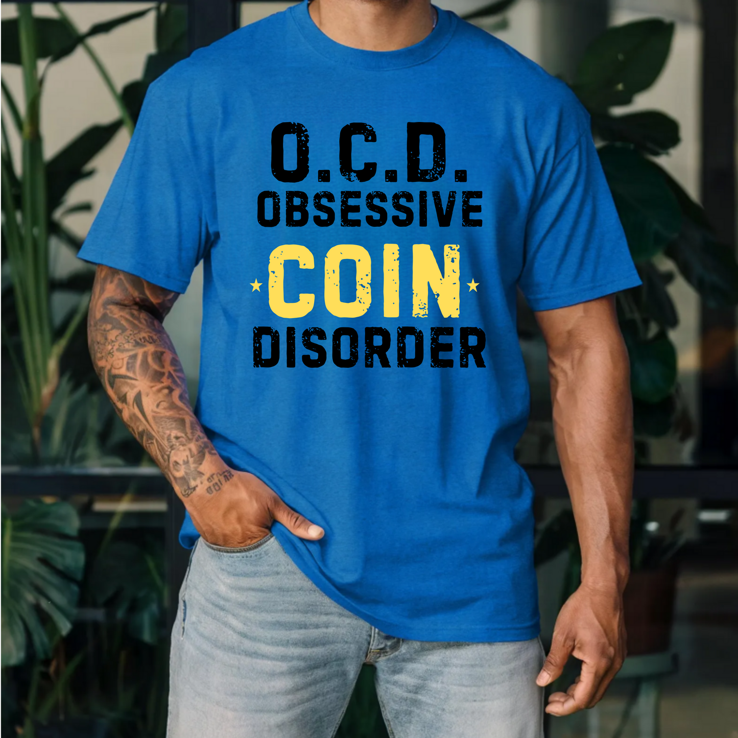 Funny Numismatic Unisex Tee - O C D Obsessive Coin Disorder Shirt
