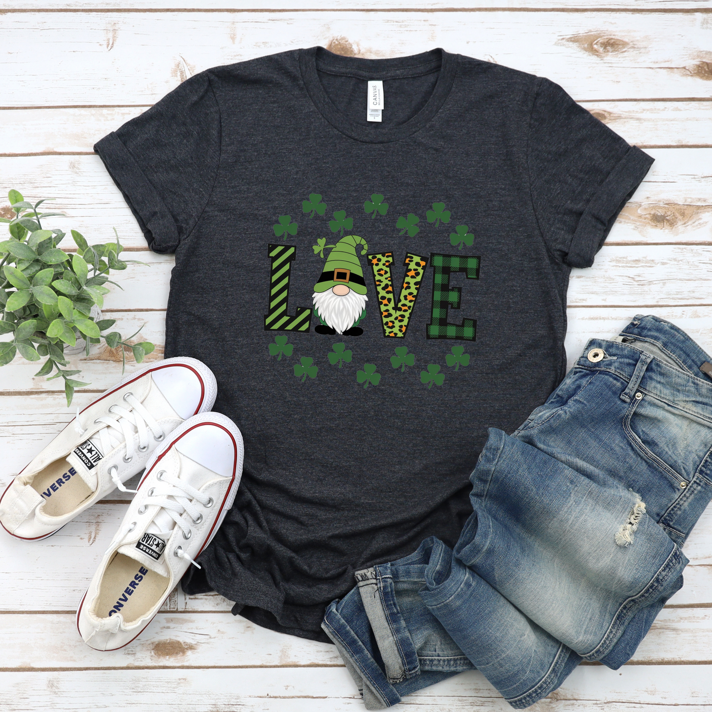 St Patrick's Day Gnome Love Tee