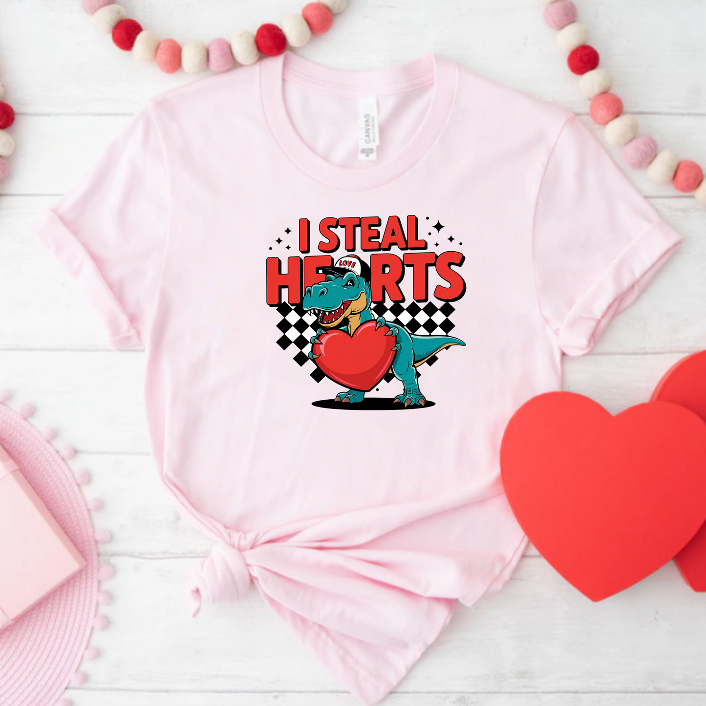 Dinosaur I Steal Hearts Tee