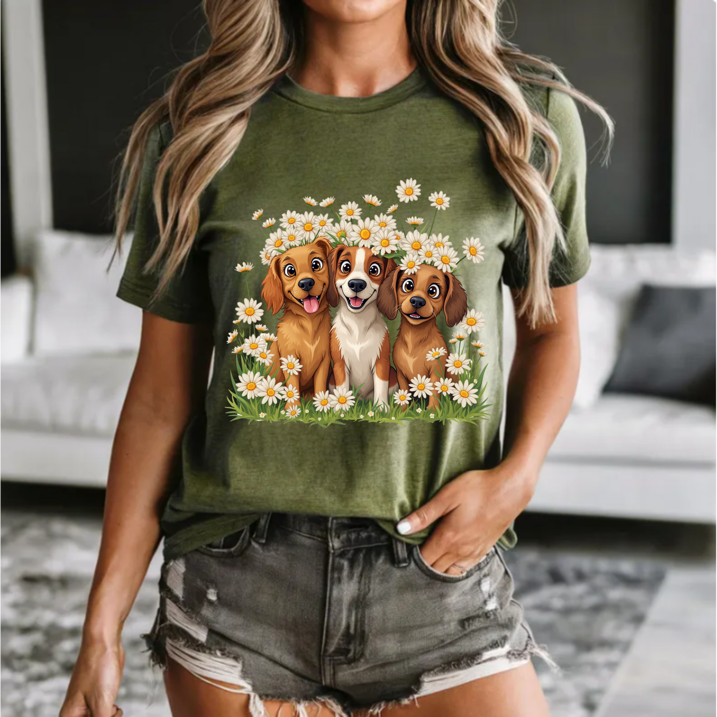 Dog Floral Tee