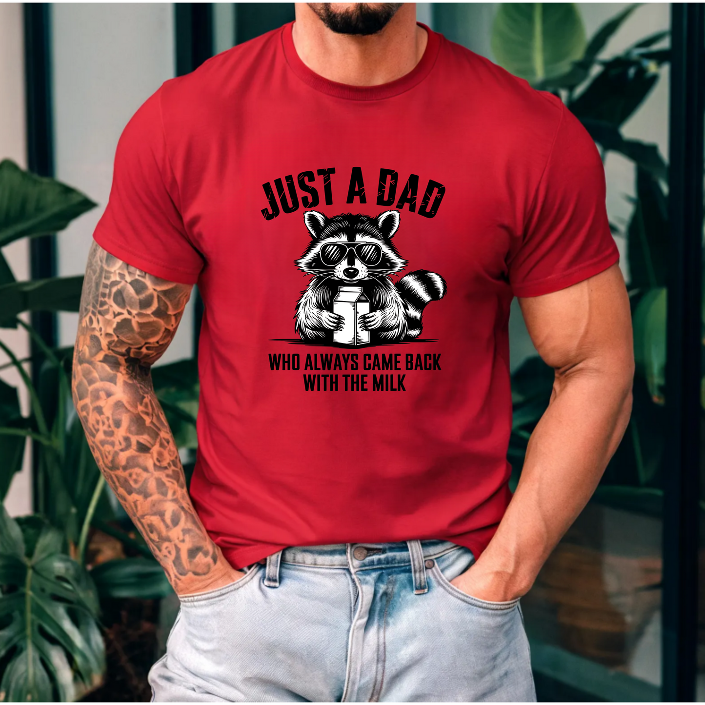 Just a dad who always come back with the milk T-Shirt