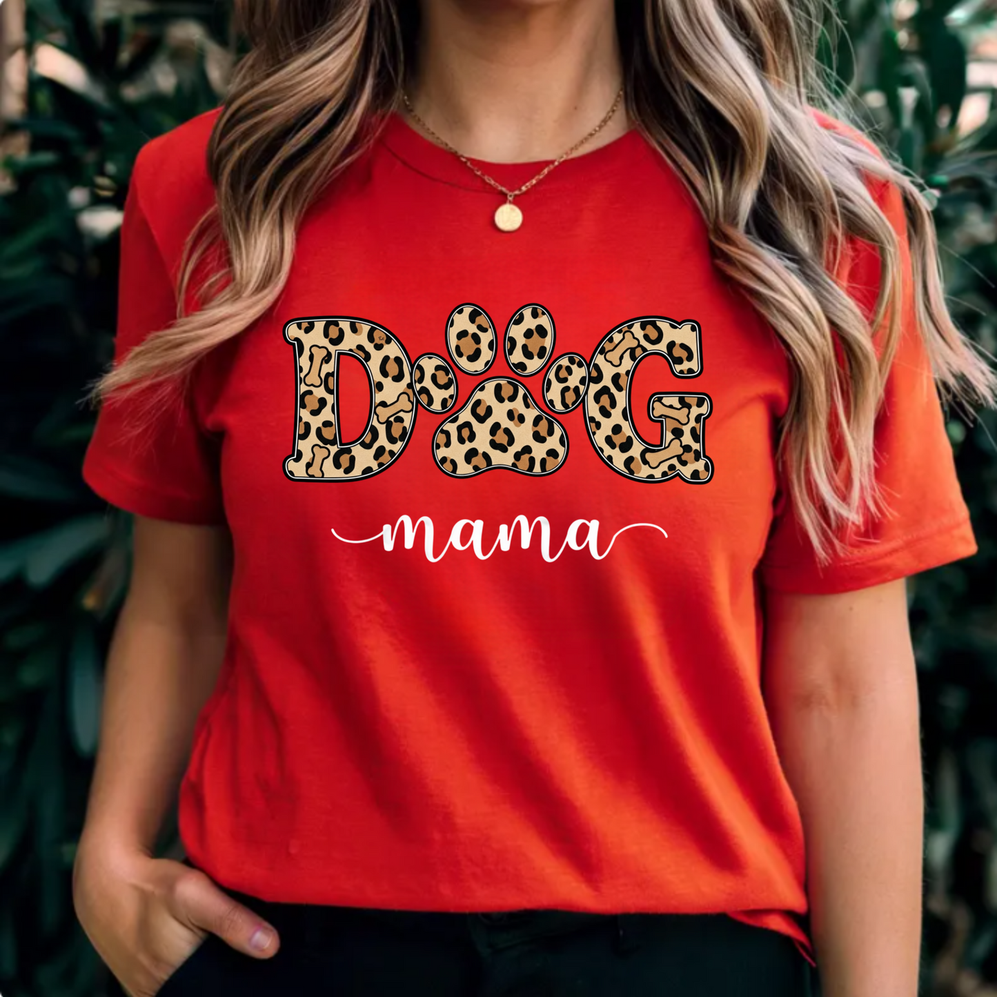 Leopard Print Dog Mama Tee