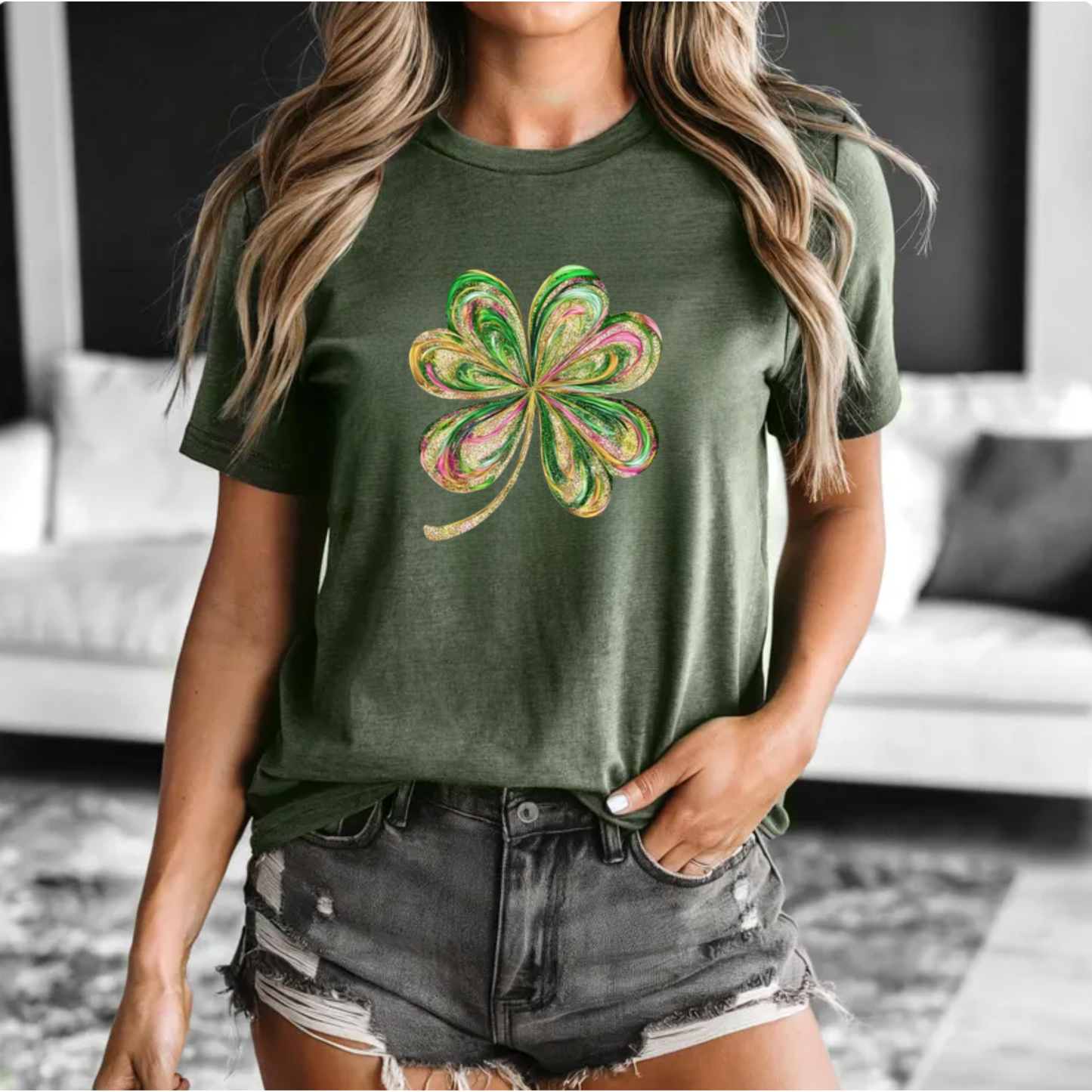 Painted Shamrock St. Patrick's Day Tee