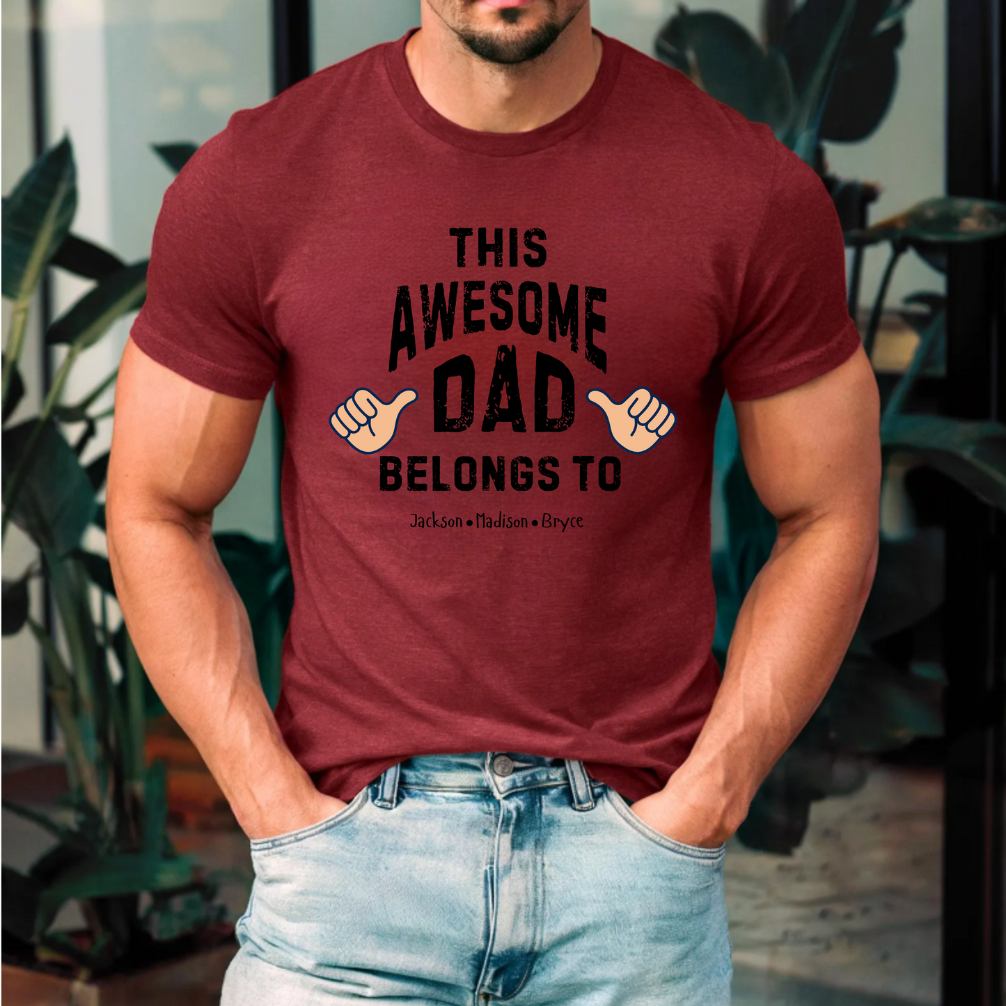 Father's Day Unisex Tee - This Awesome Dad Belongs To