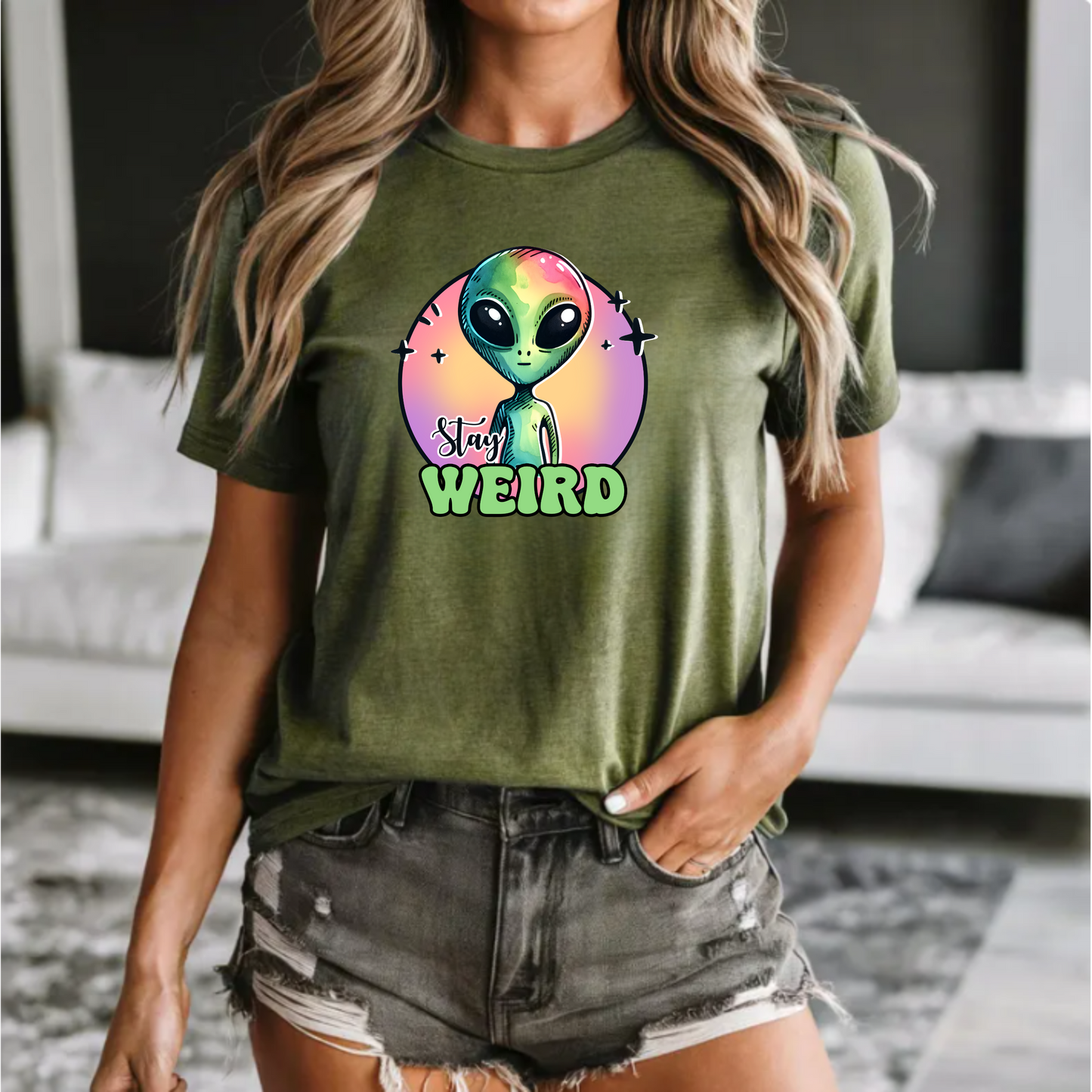 Alien Unisex Tee - Stay Weird Design