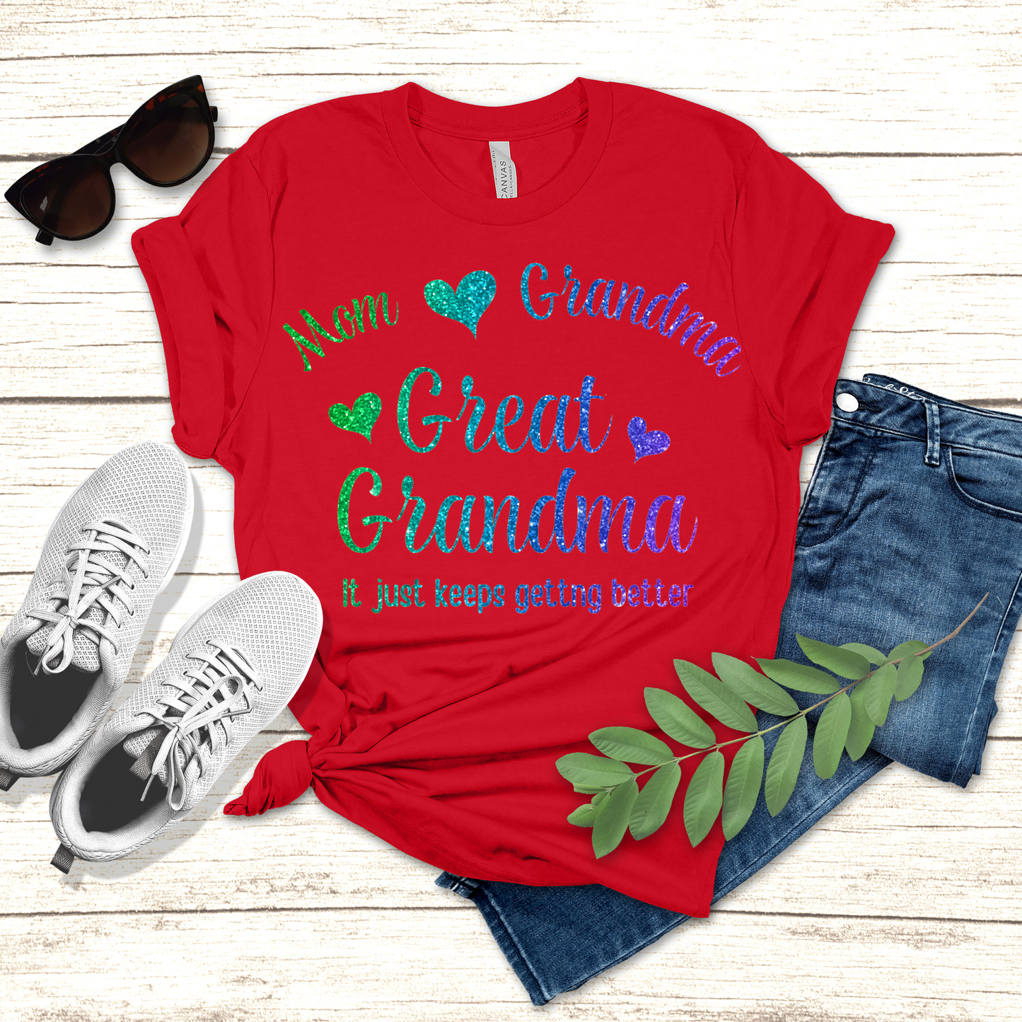 Family Generation Tee Shirt - Mom Grandma Great Grandma Gift