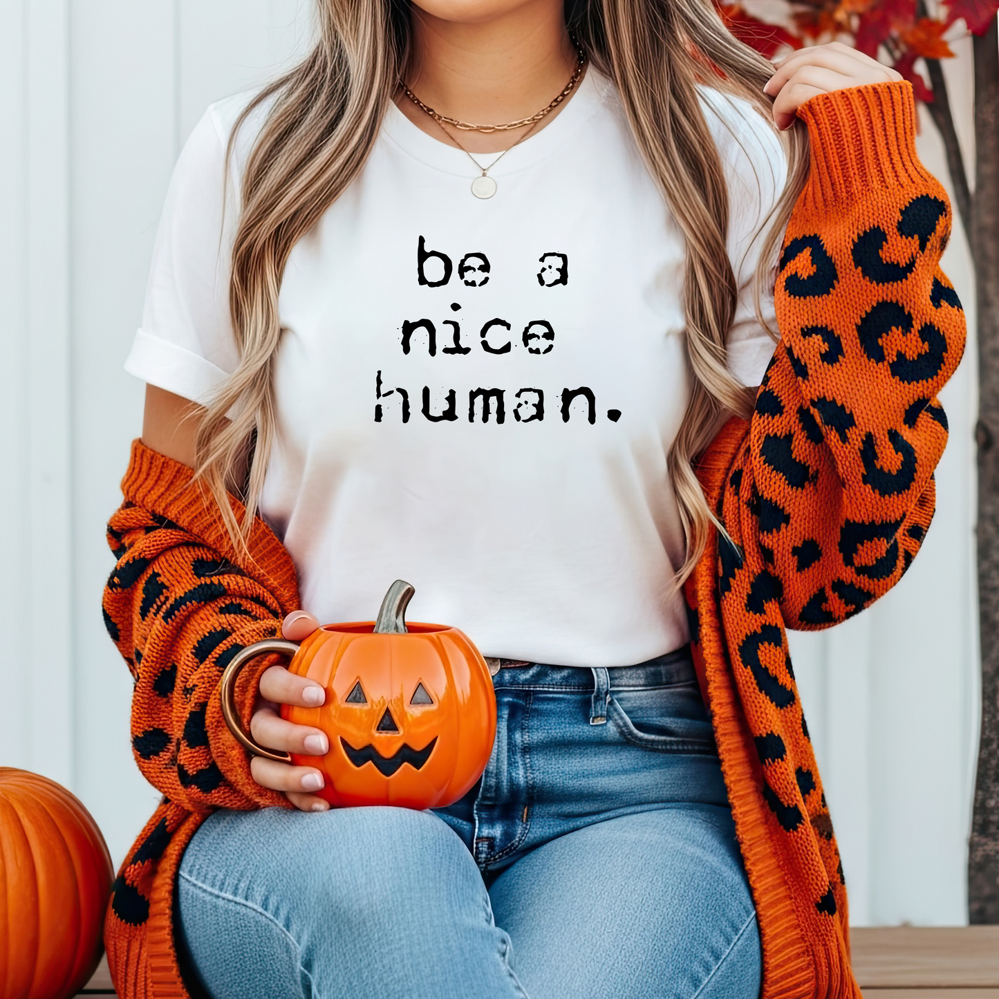 Softstyle T-Shirt - Be a Nice Human Inspirational Tee