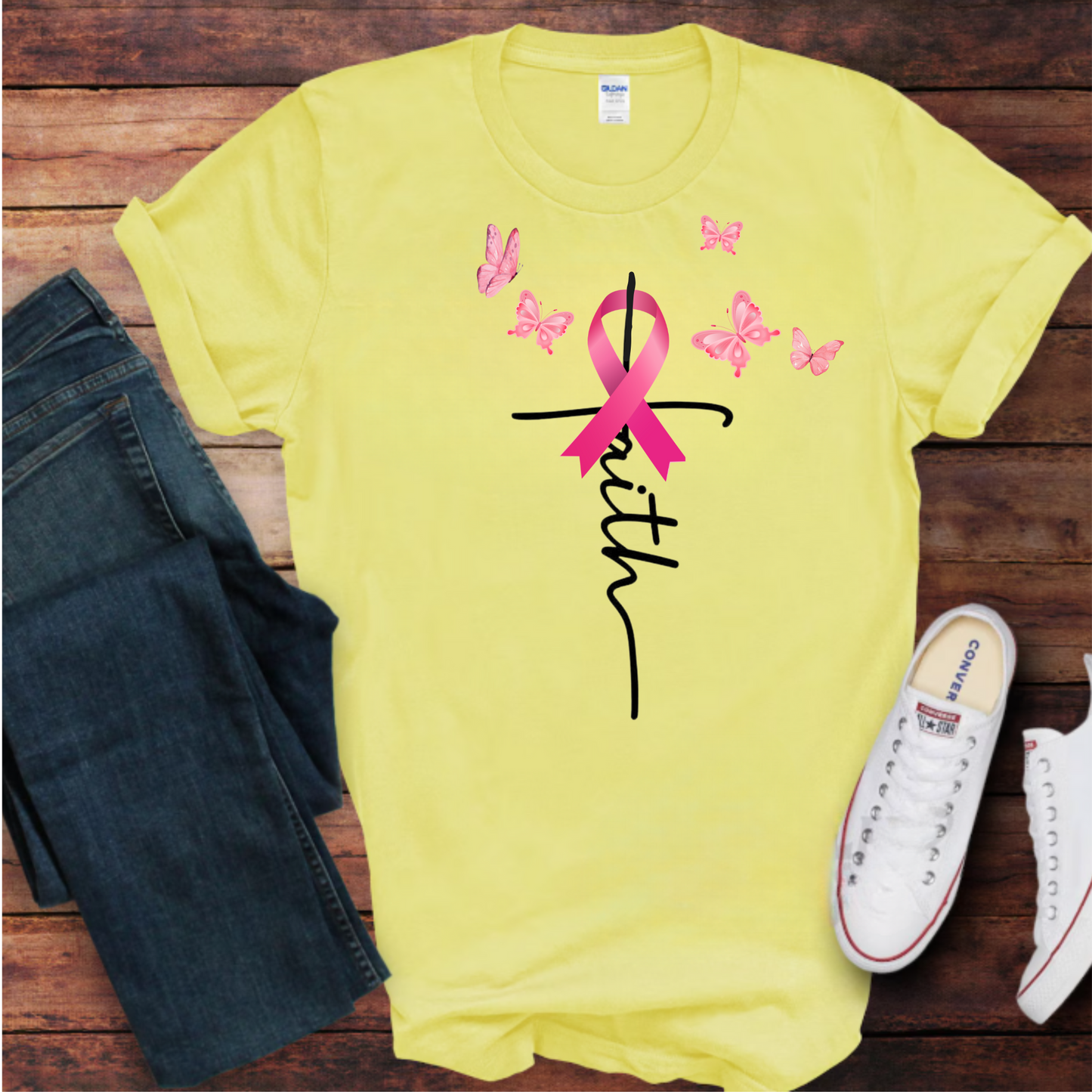 Faith Breast Cancer Awareness T-Shirt