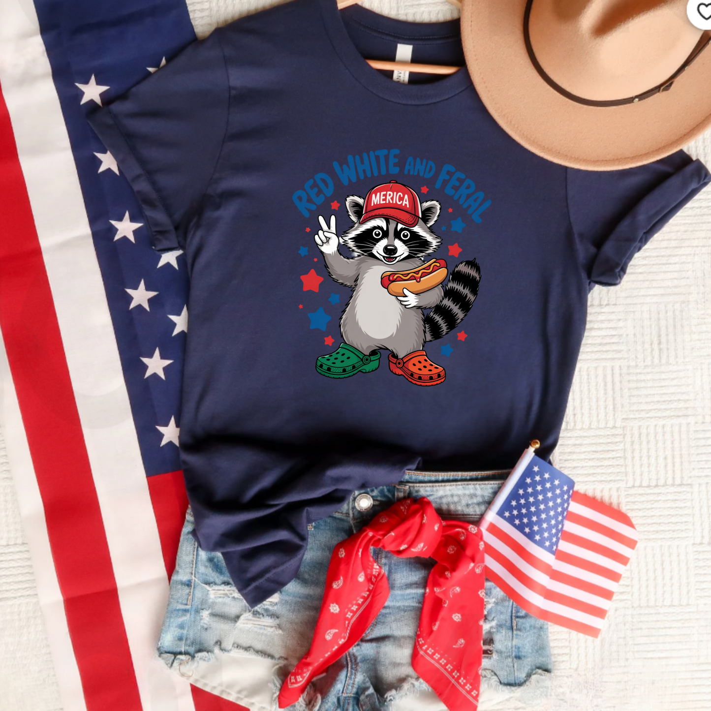 Red, white, and feral png digital download