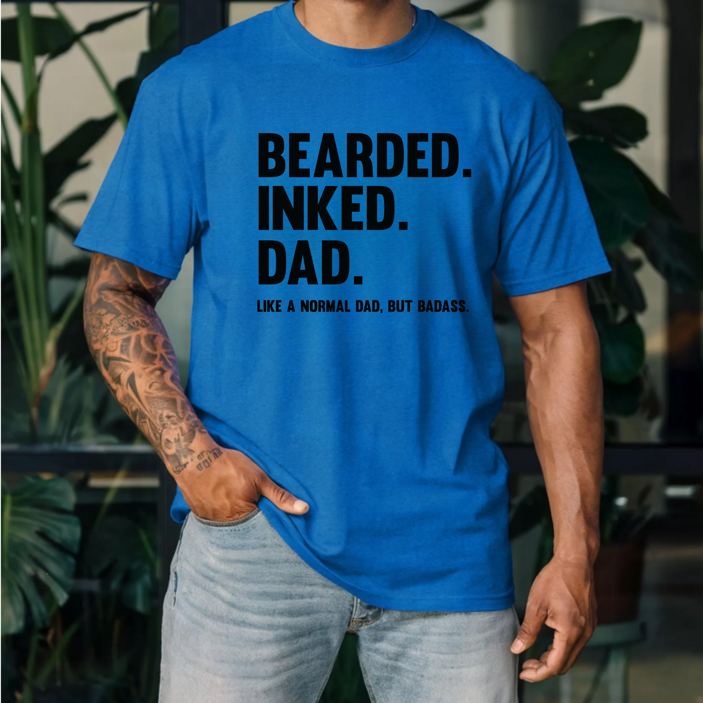 Bearded Dad Tee - Inked & Badass Unisex Short Sleeve Shirt