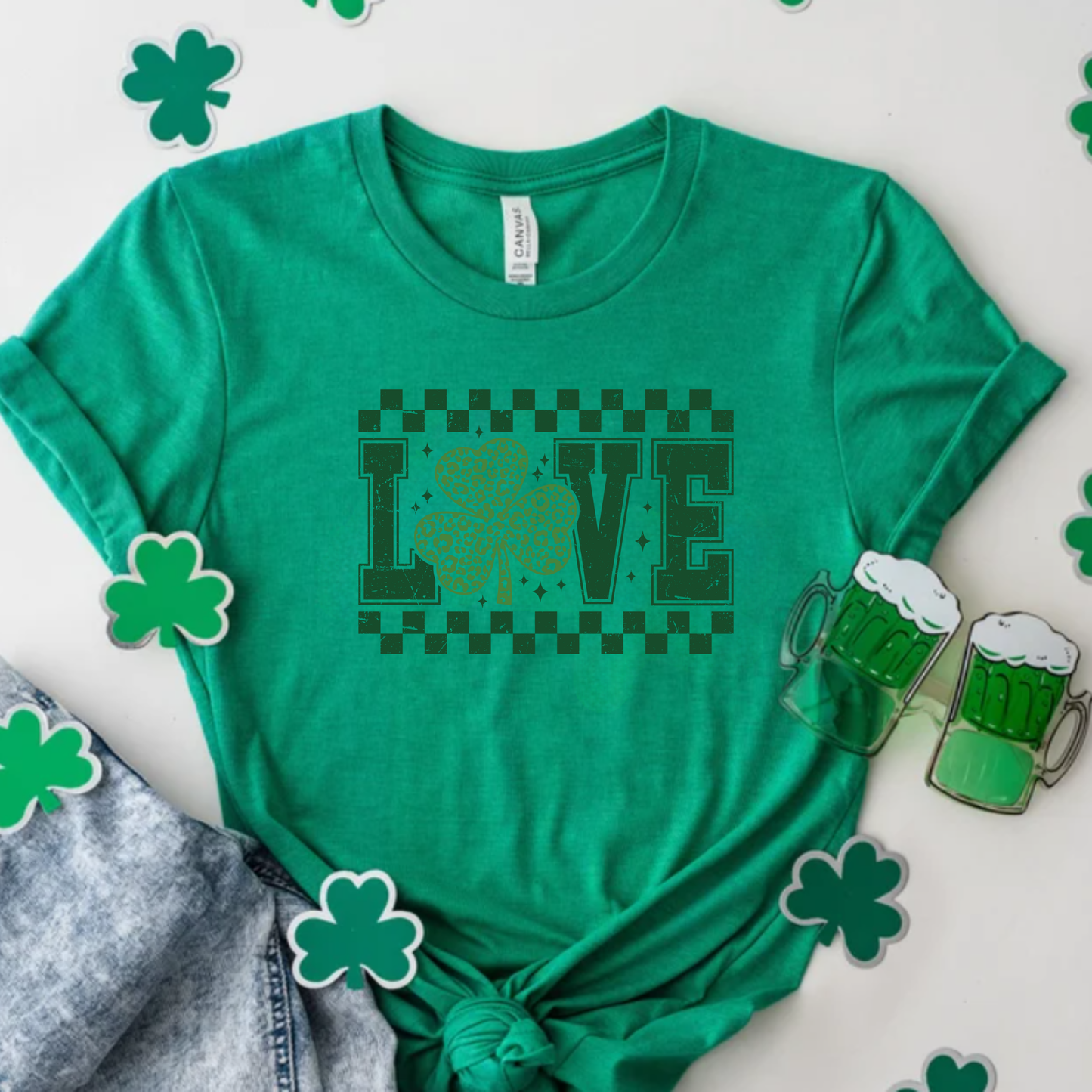 Shamrock Love Unisex Tee for St. Patrick's Day