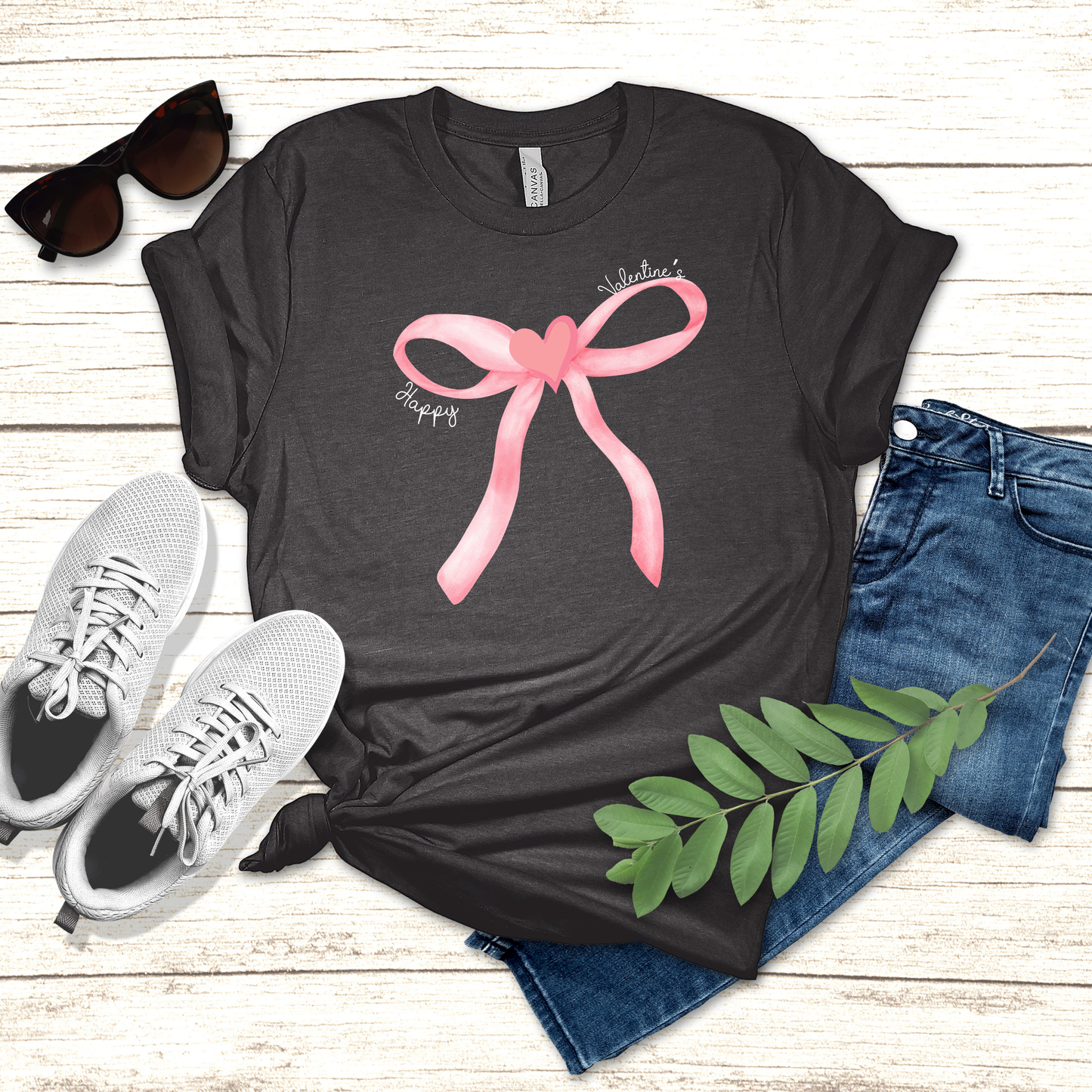 Valentine's Day Coquette Bow Tee