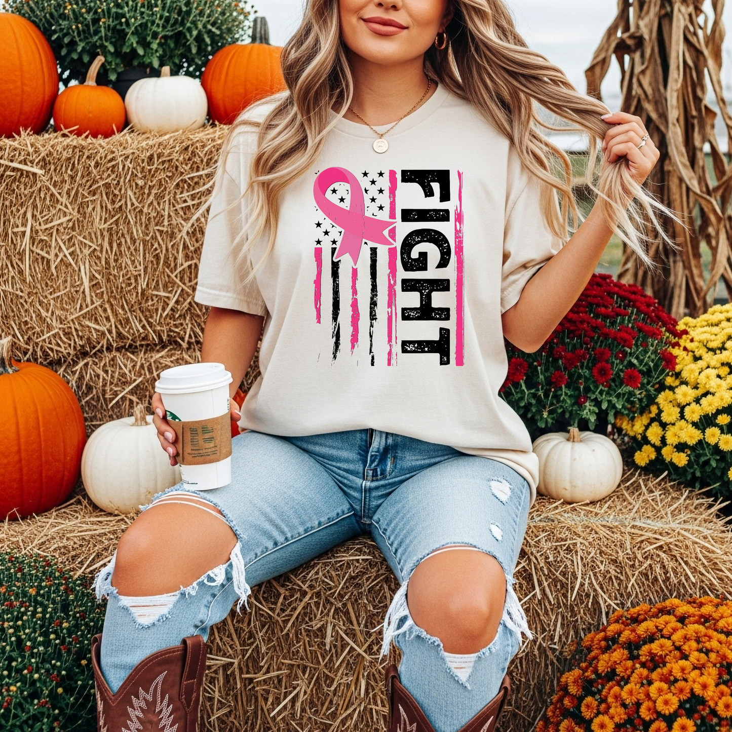 "Fight" Breast Cancer Awareness T-Shirt