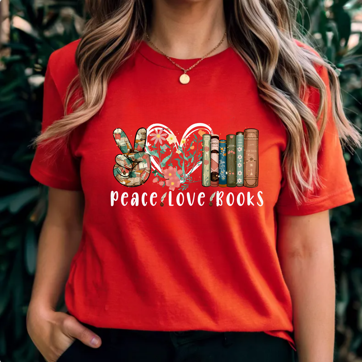 Peace Love Books Unisex Tee