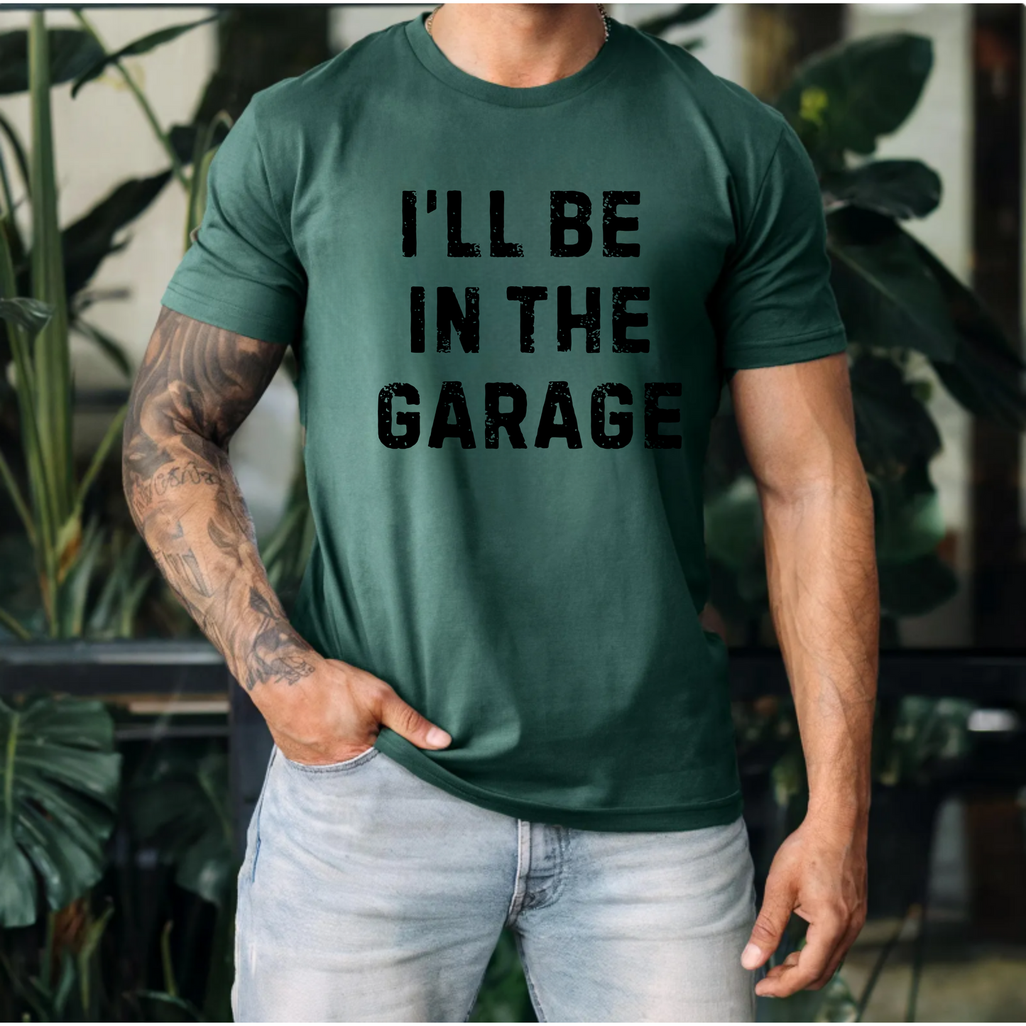 I'll be in the garage Men's Tee Shirt