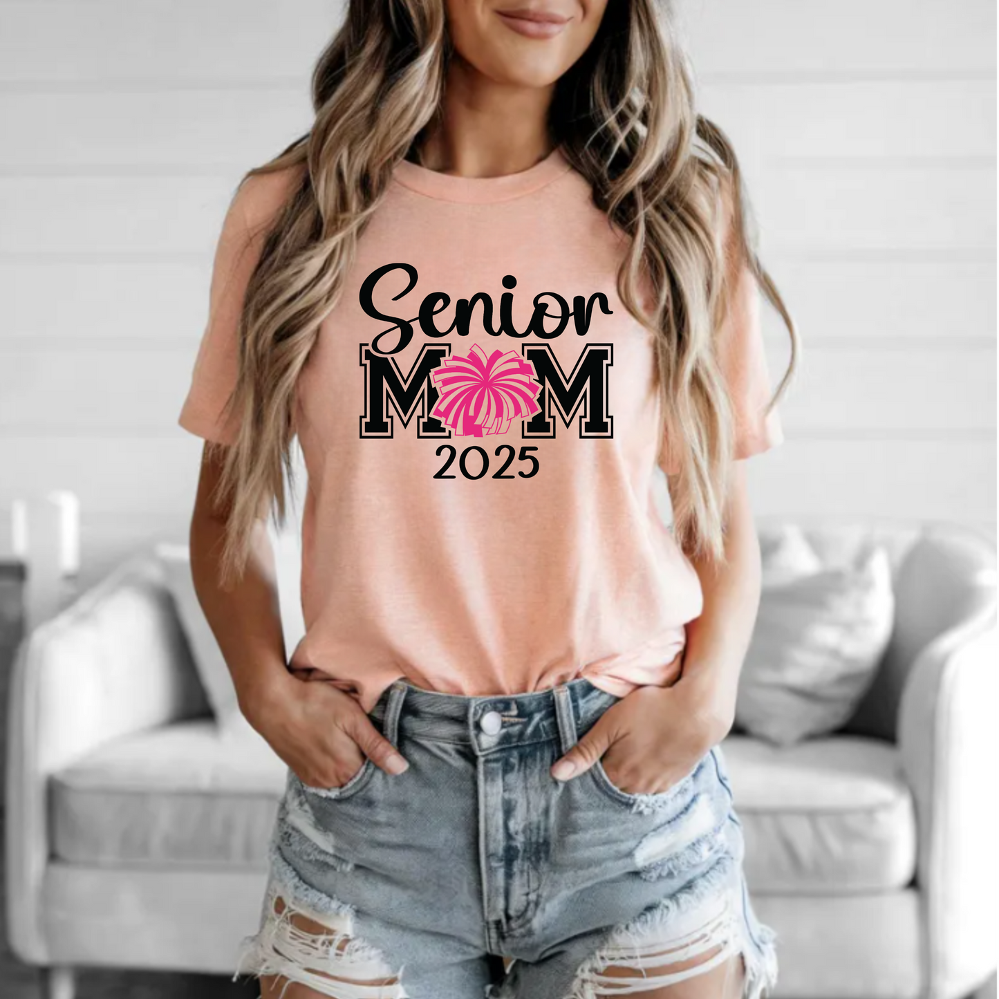 T-Shirt Senior Mom with Pom Pom - Unisex Jersey Tee