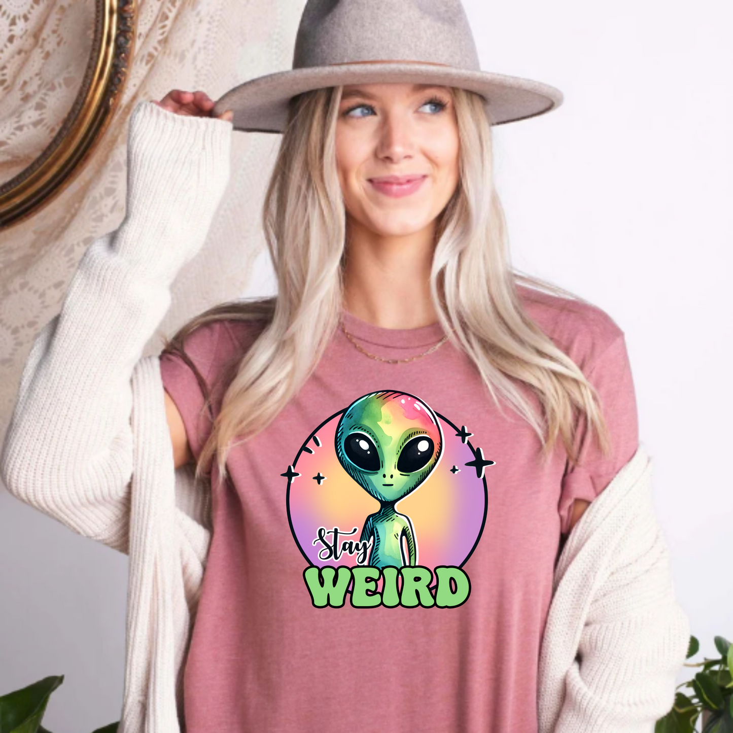 Alien Unisex Tee - Stay Weird Design