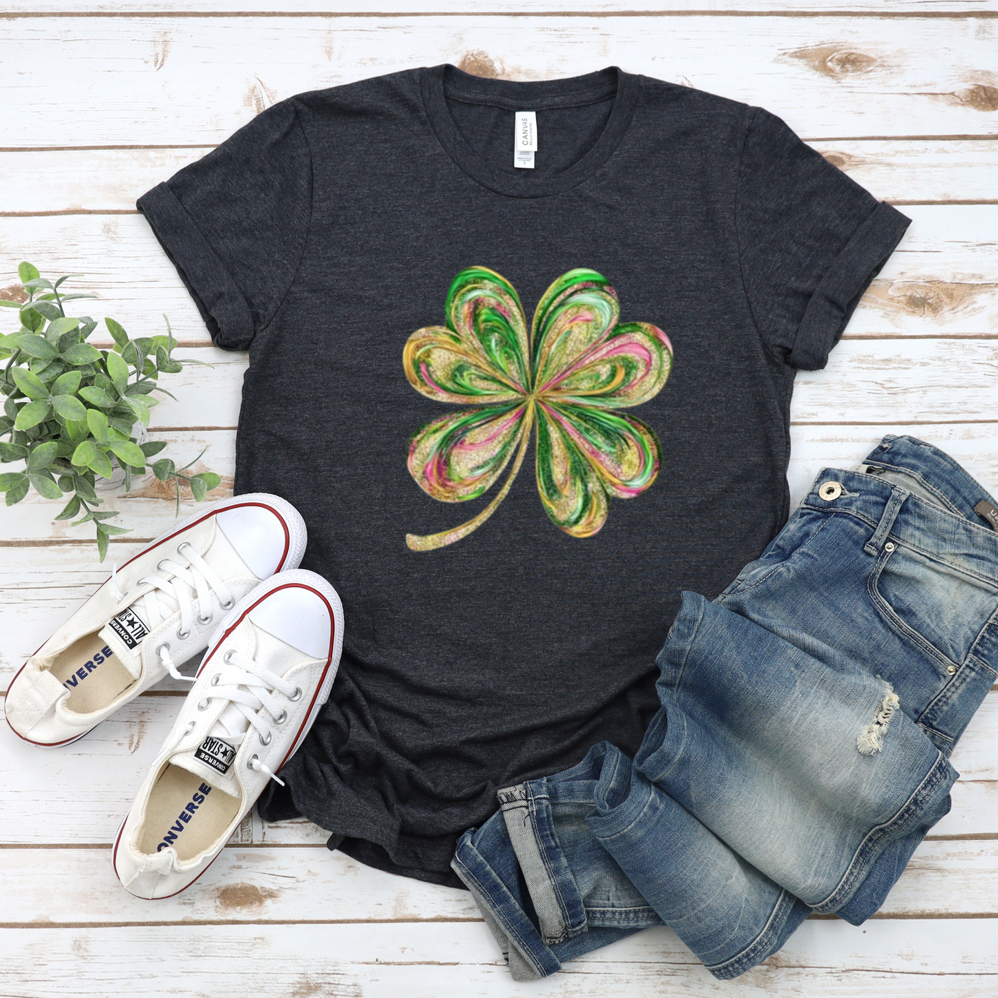 Painted Shamrock St. Patrick's Day Tee