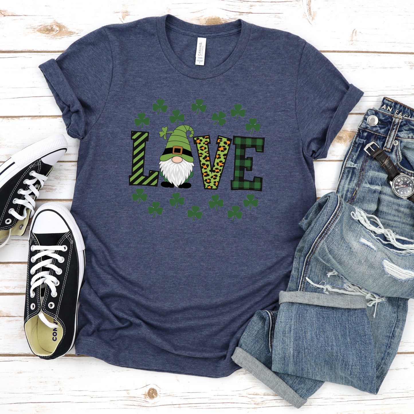St Patrick's Day Gnome Love Tee