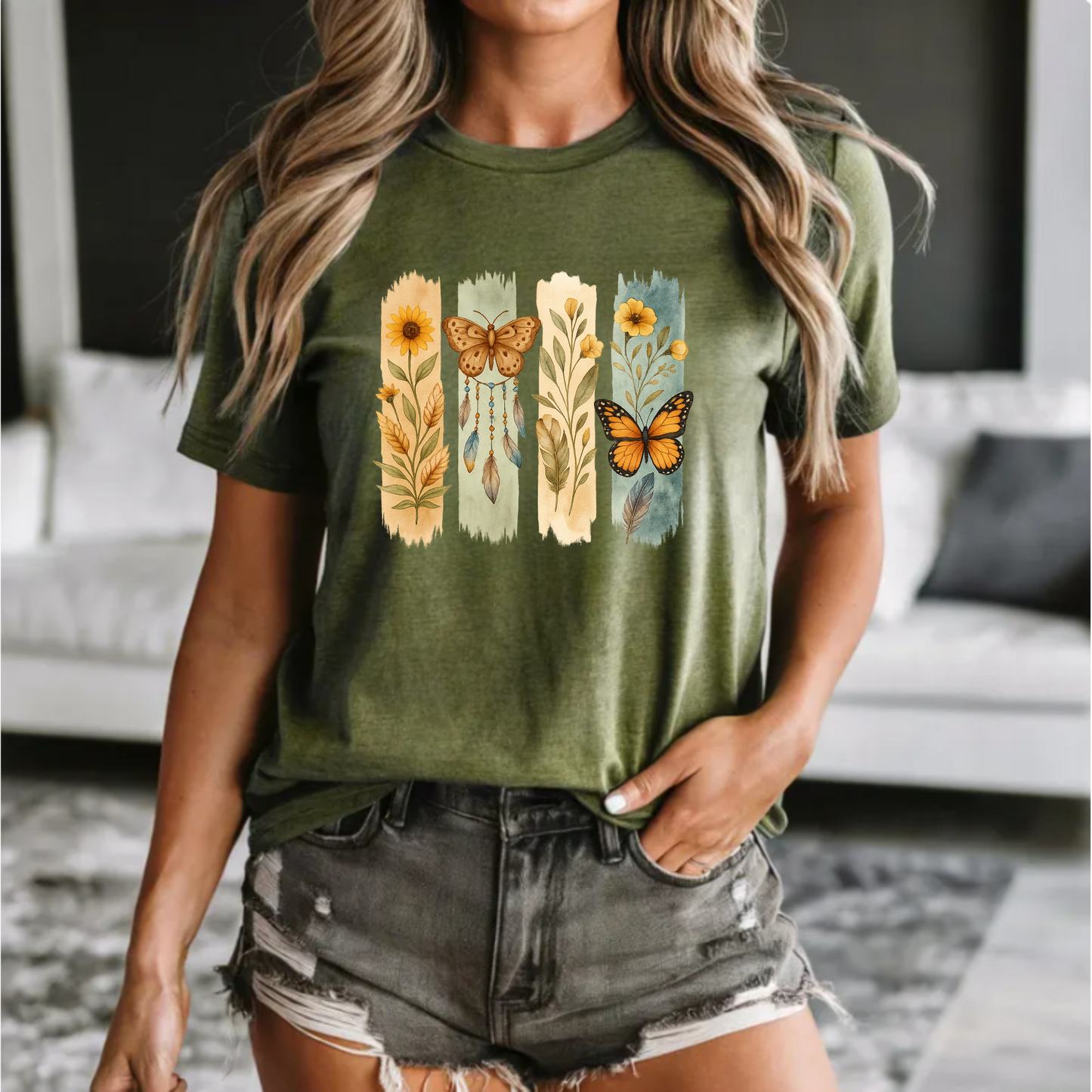 Butterfly Brush Strokes Tee
