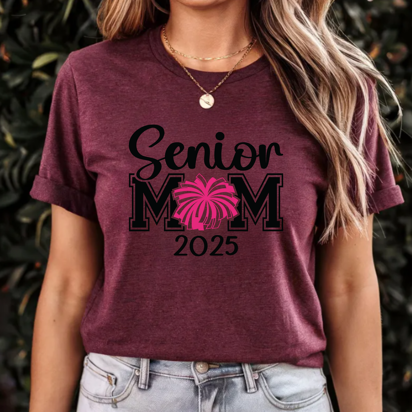 T-Shirt Senior Mom with Pom Pom - Unisex Jersey Tee