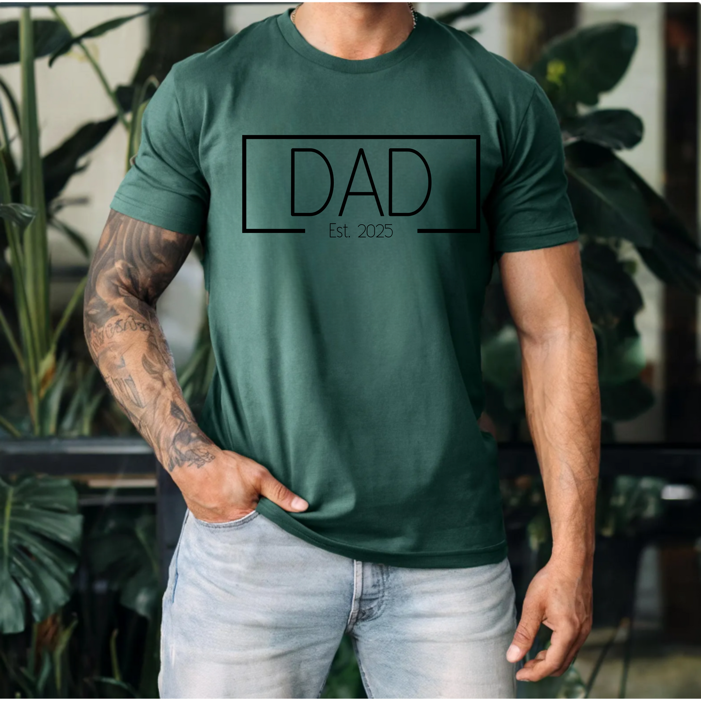 T-Shirt Dad est 2025 Unisex Jersey Short Sleeve Tee