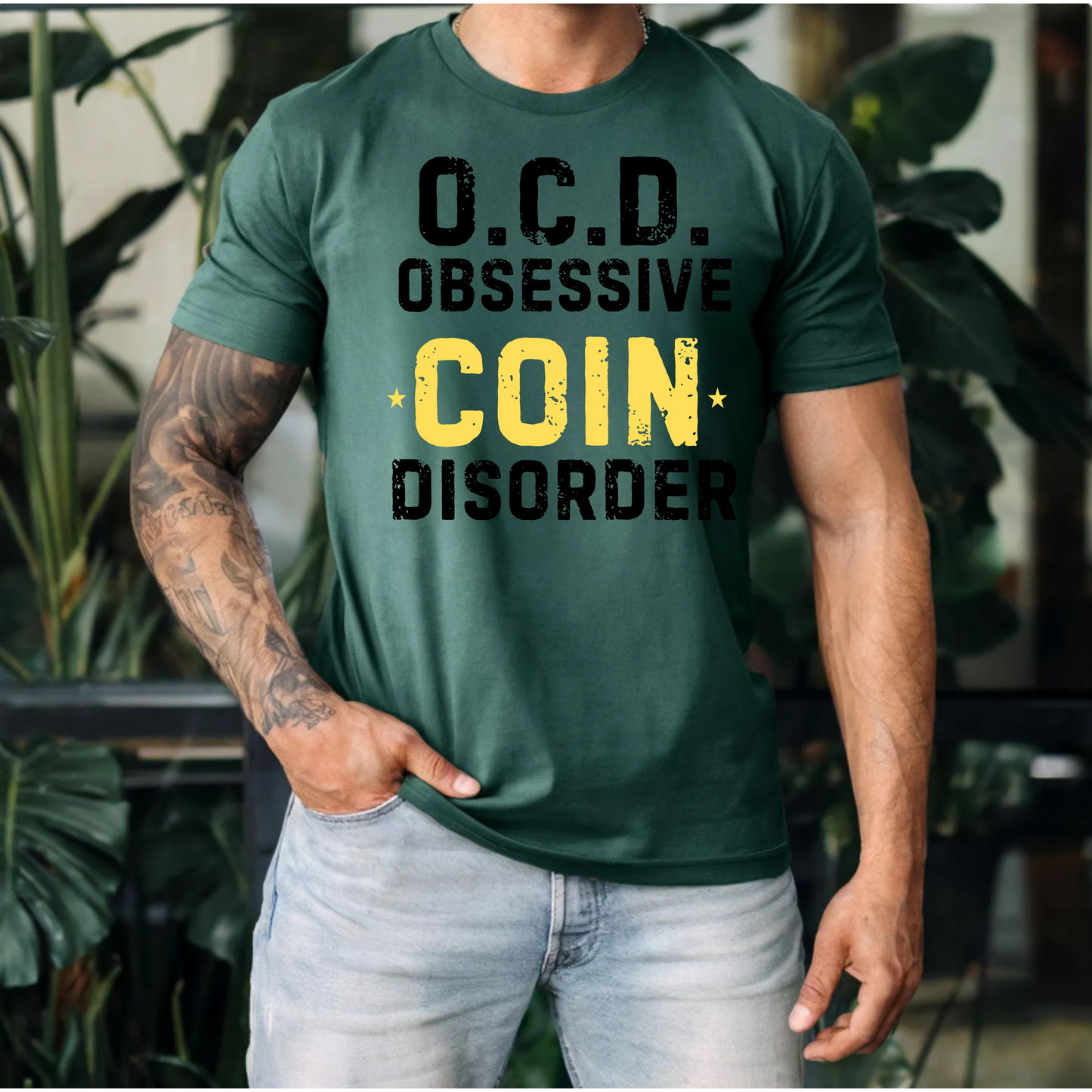 Funny Numismatic Unisex Tee - O C D Obsessive Coin Disorder Shirt