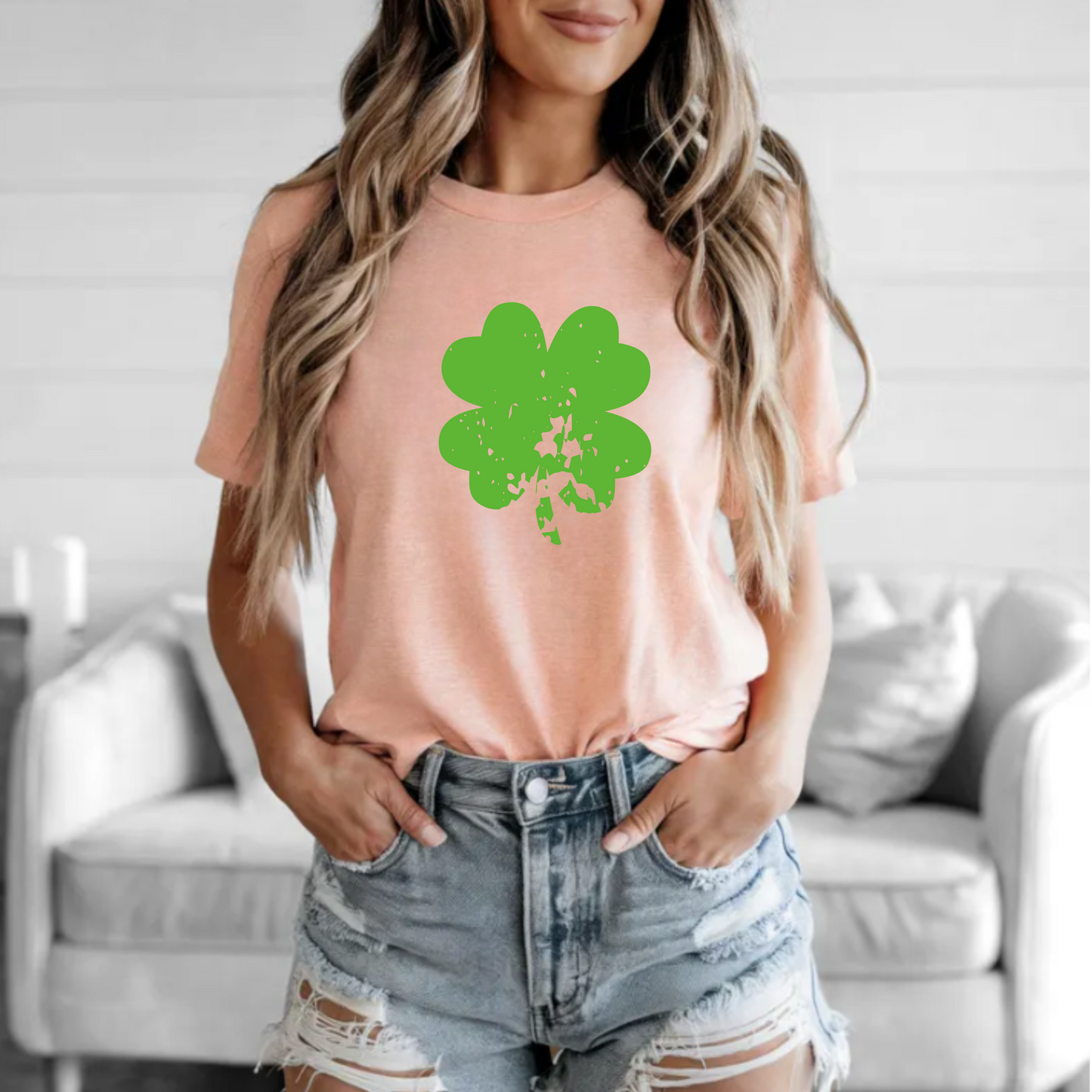 Distressed Shamrock Tee