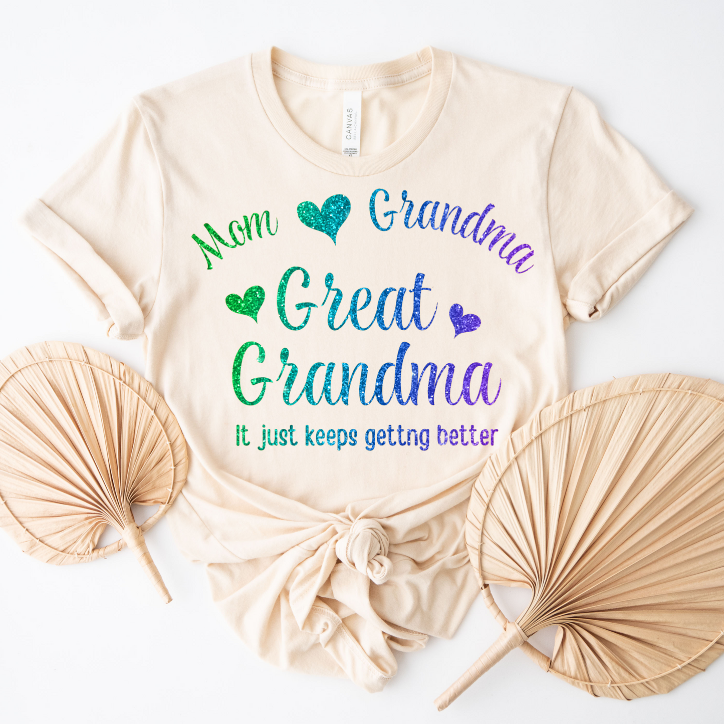 Family Generation Tee Shirt - Mom Grandma Great Grandma Gift