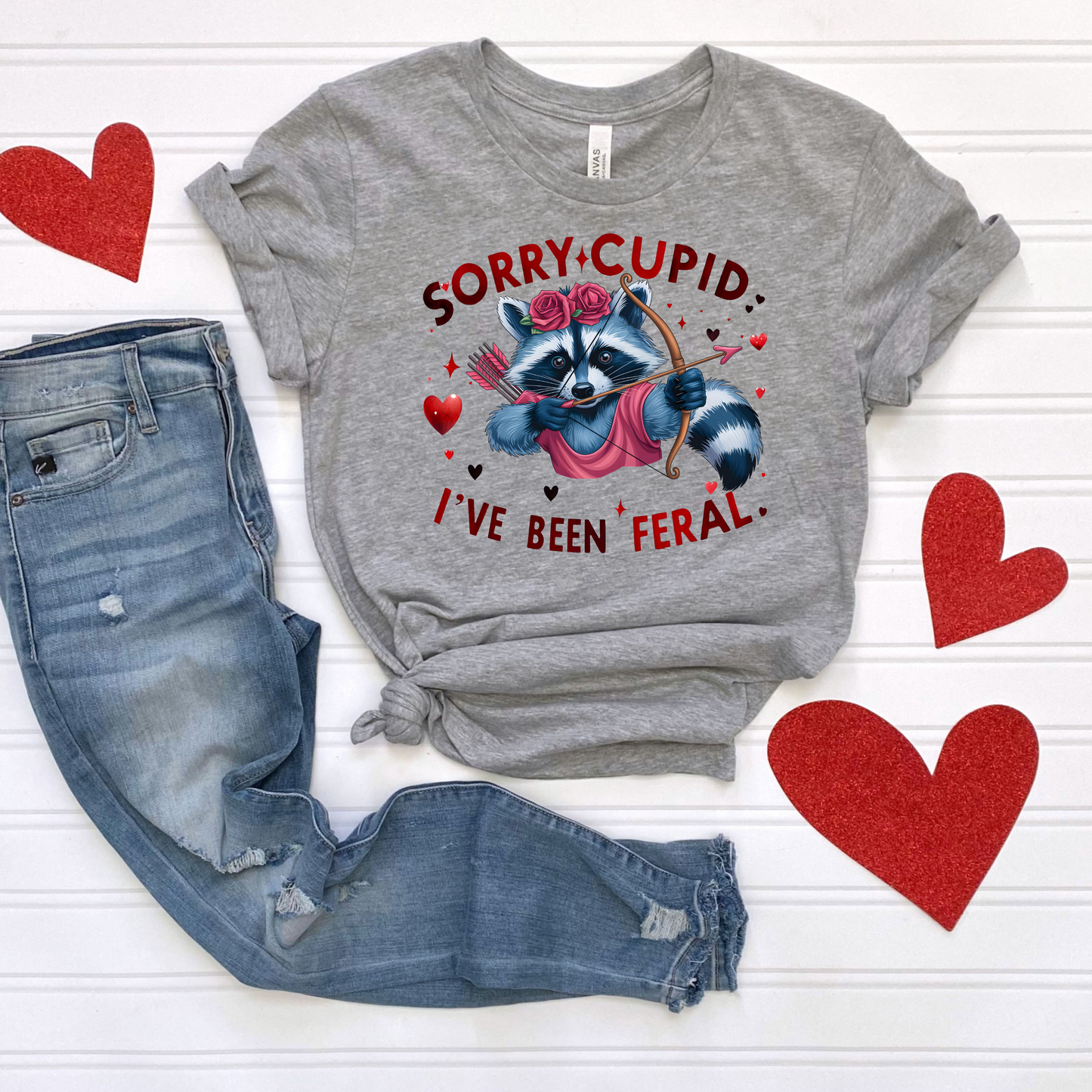 Sorry cupid I've been feral Valentine's Day Tee