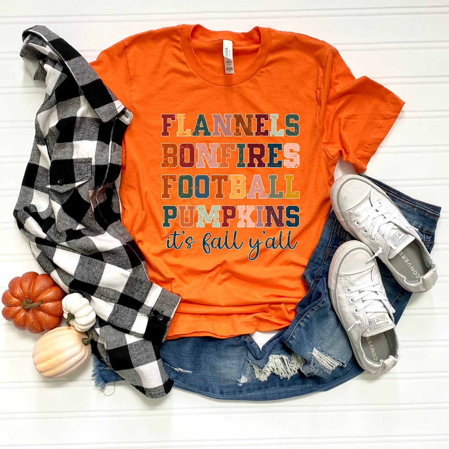Fall Vibes Unisex T-Shirt - flannels, bonfires, football, pumpkins