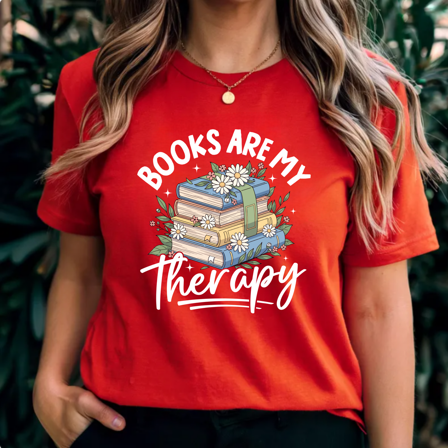 Book Lover Unisex Tee - Books are my therapy