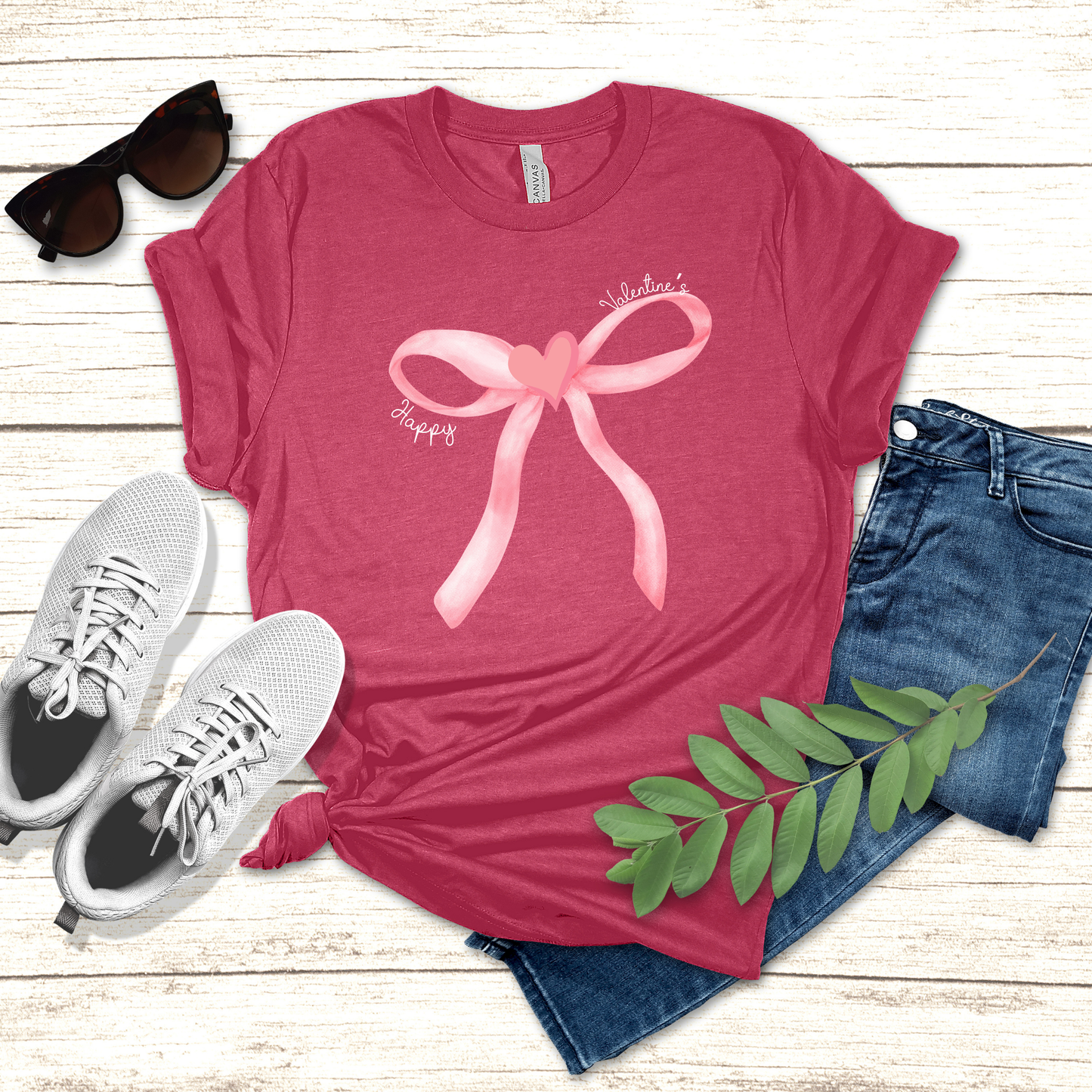 Valentine's Day Coquette Bow Tee