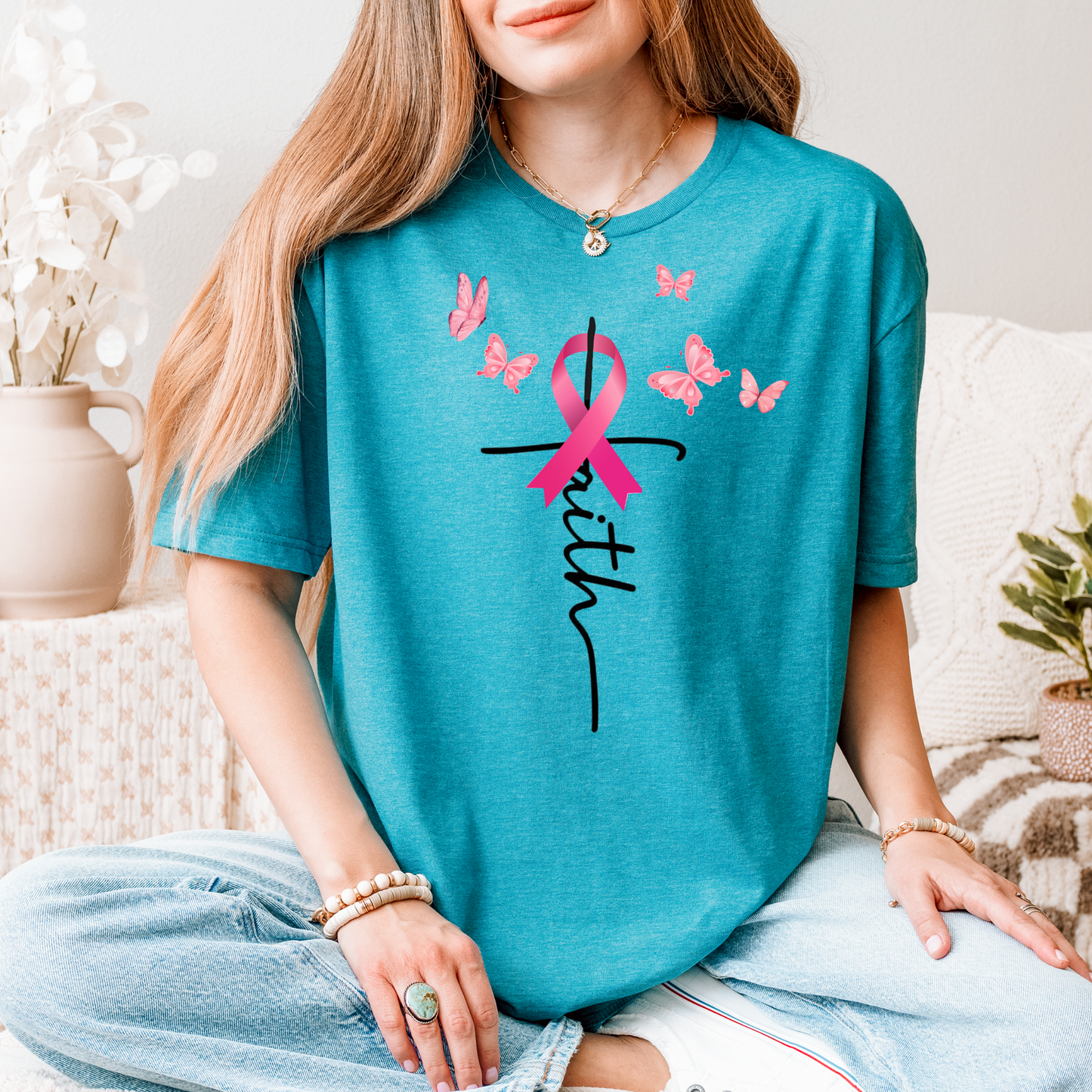 Faith Breast Cancer Awareness T-Shirt
