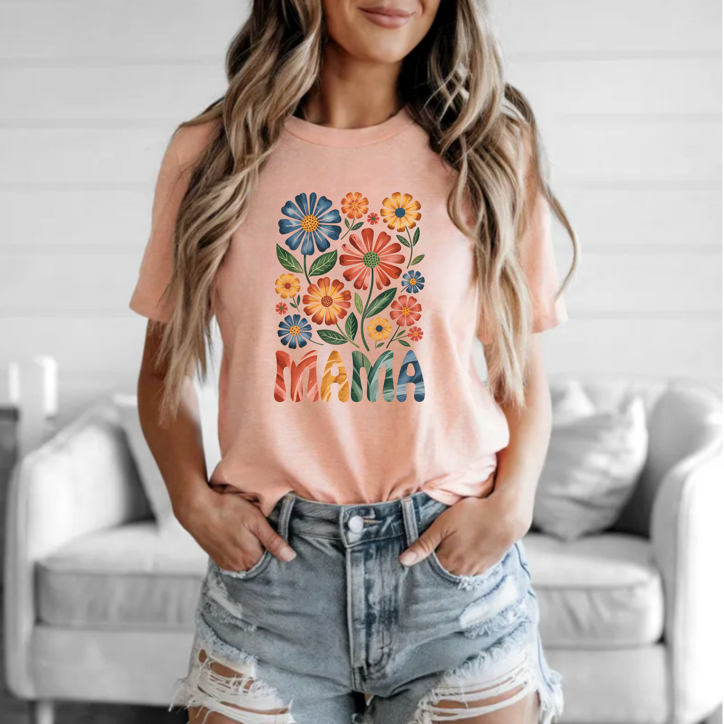 Floral 'Mama' Tee