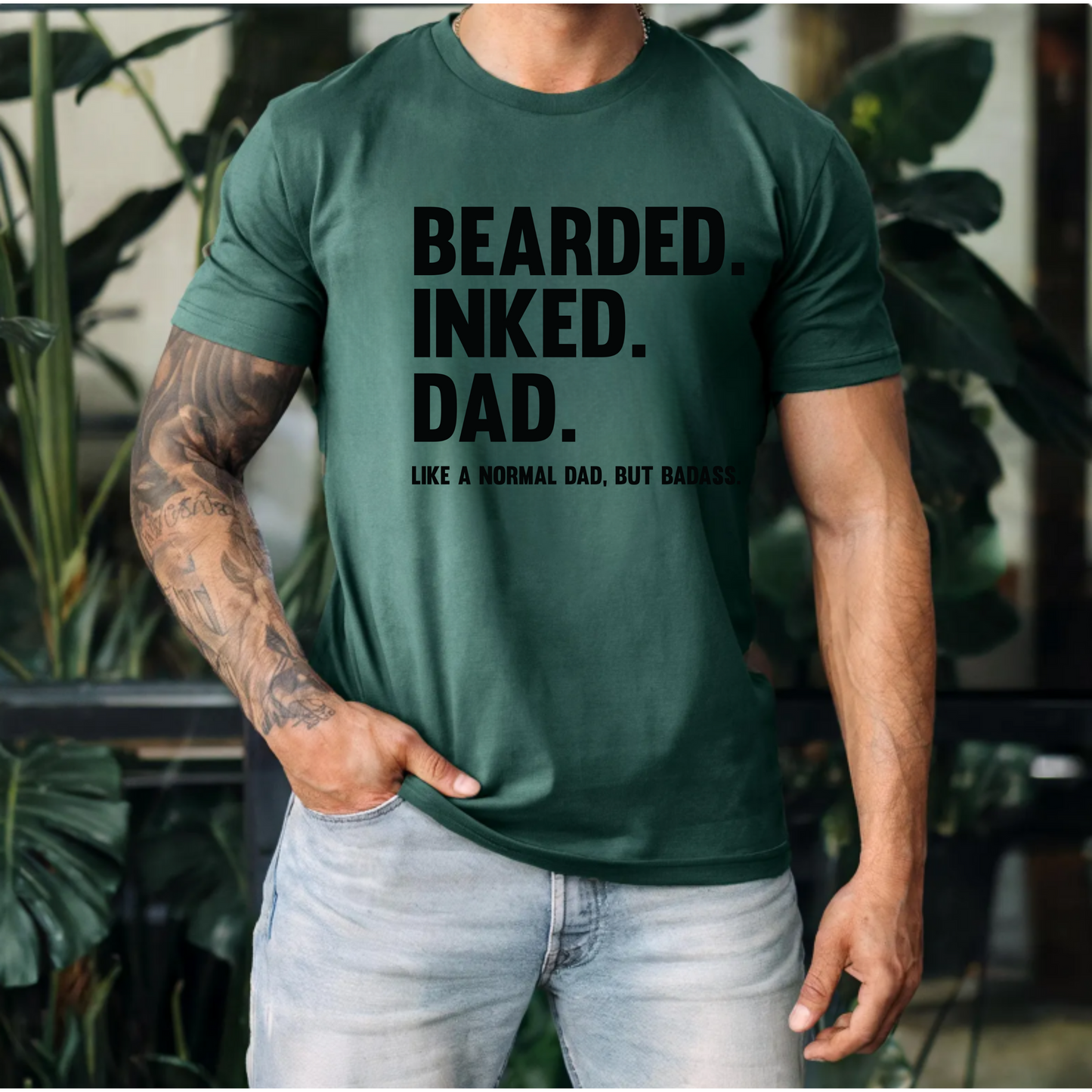 Bearded Dad Tee - Inked & Badass Unisex Short Sleeve Shirt