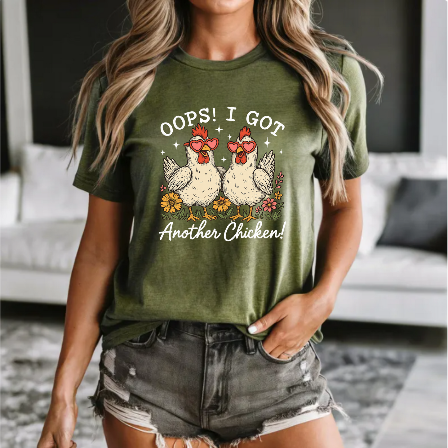 Funny Chicken Lovers Unisex Tee - 'Oops! I Got Another Chicken!'